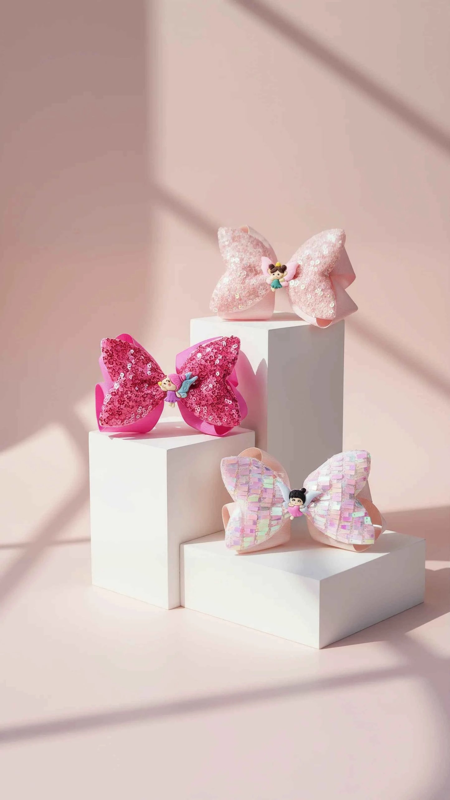 Fairy Iridescent Hair Bow Clip Slide Pack of 12