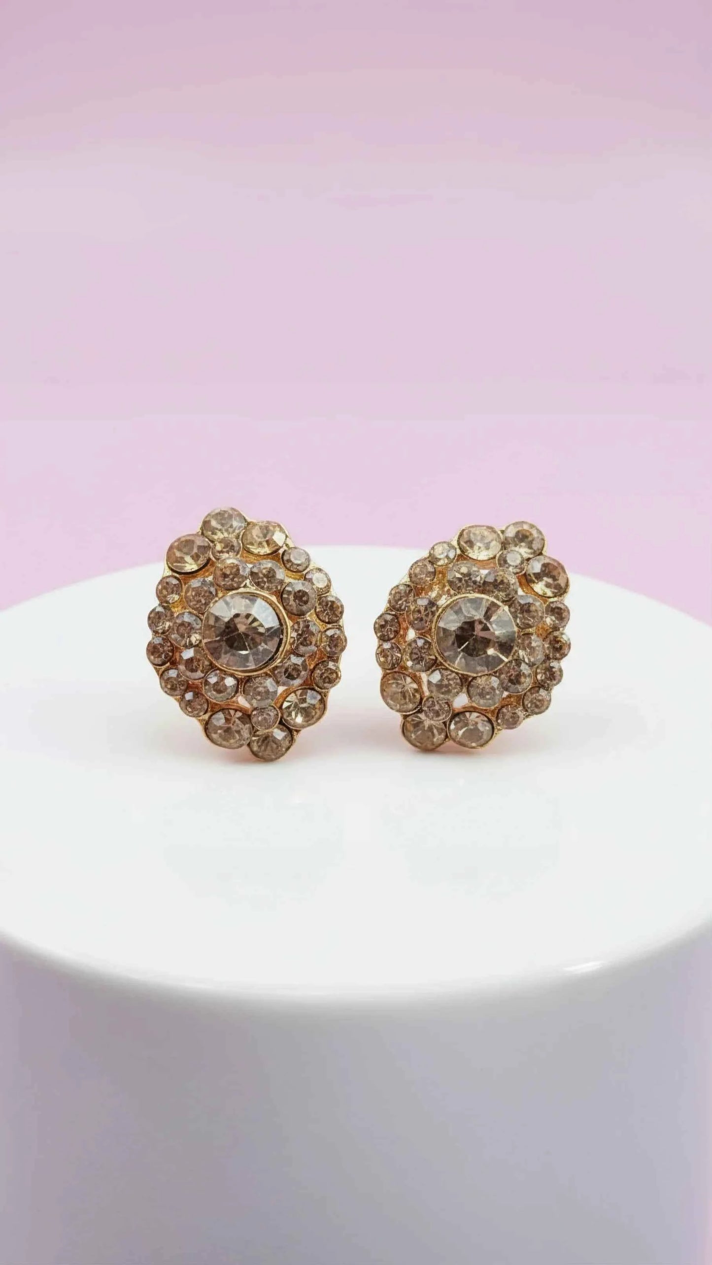 Crystal Cluster Stud Earrings