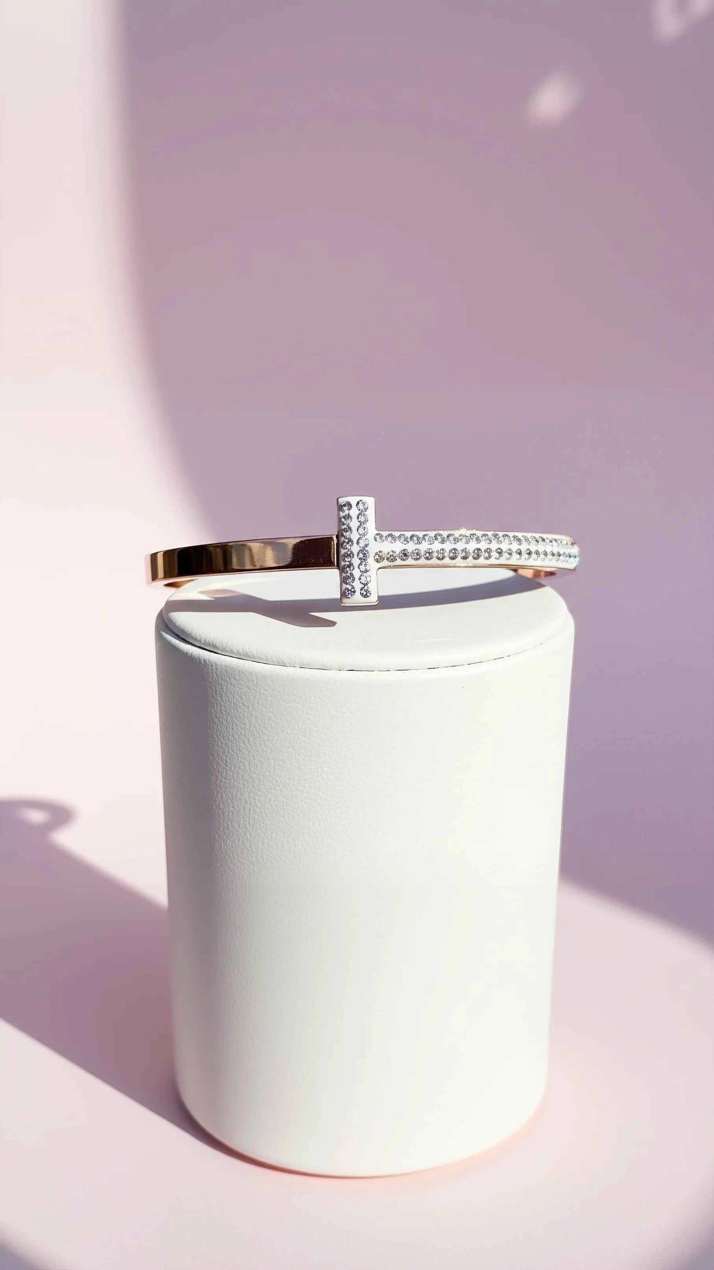 Waterproof Pavé Stainless Steel T Bangle