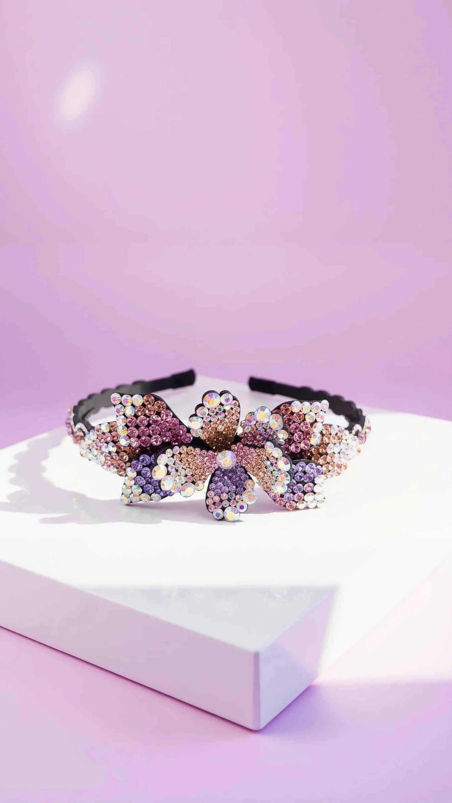 Women’s Crystal Flower Statement Headband & Hair Band