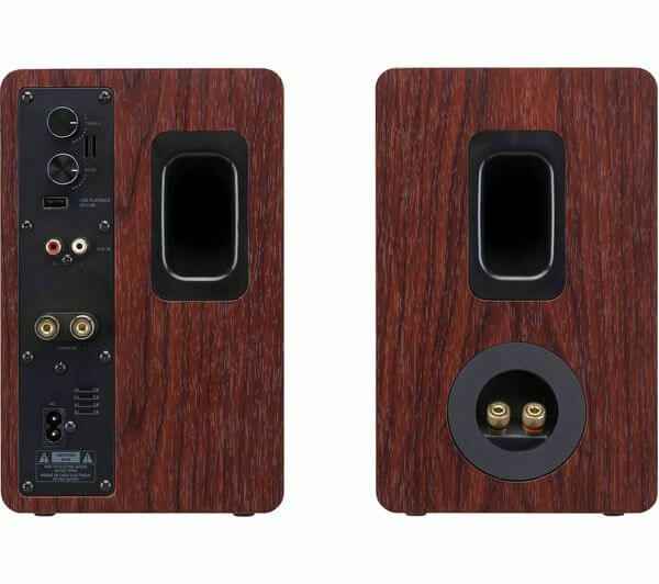 JVC XS-D629BM 2.0 CHANNEL BLUETOOTH BOOKSHELF SPEAKERS 60W WALNUT RCA USB PCM