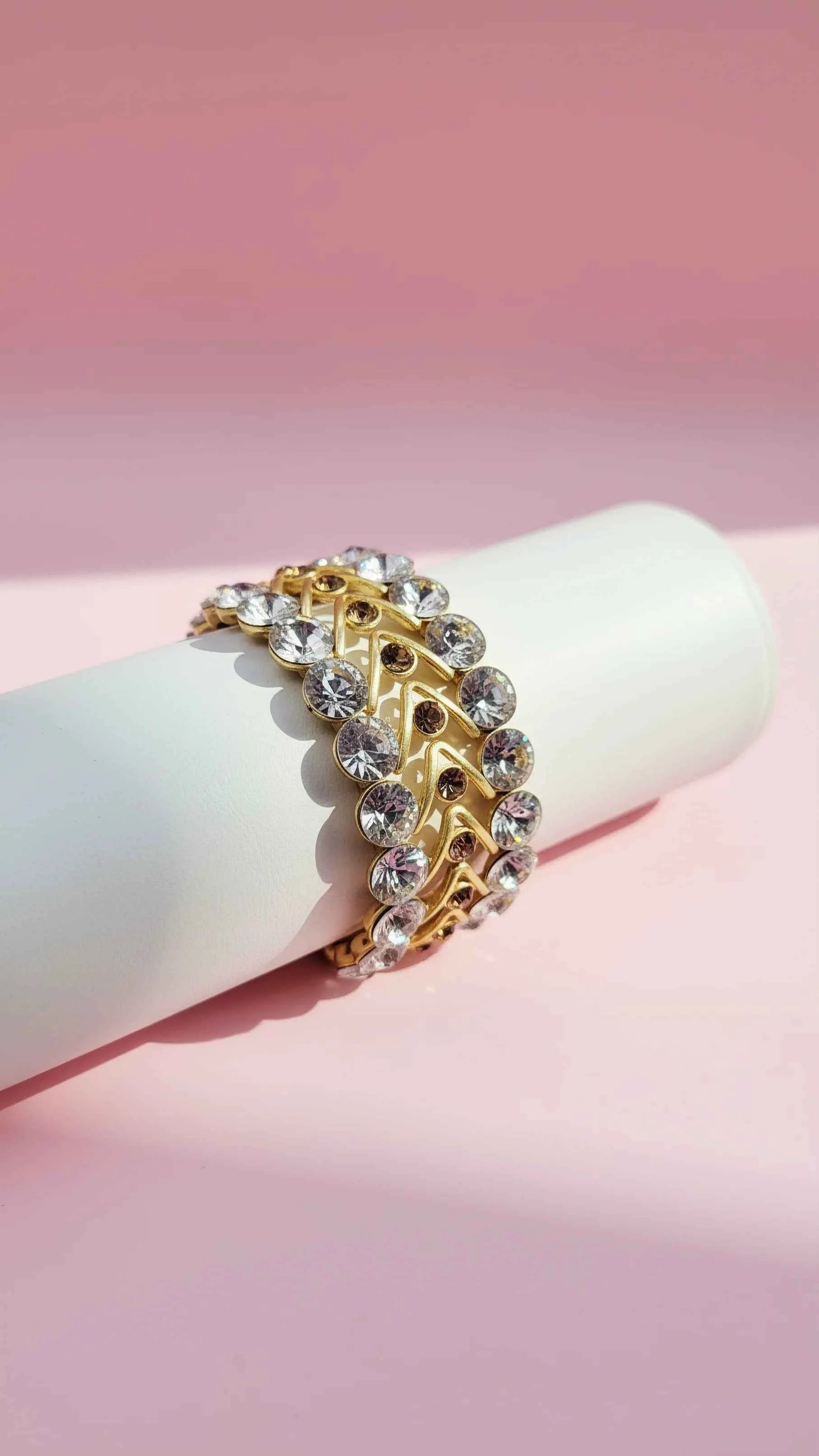 Geometric Stretchy Crystal Bracelet