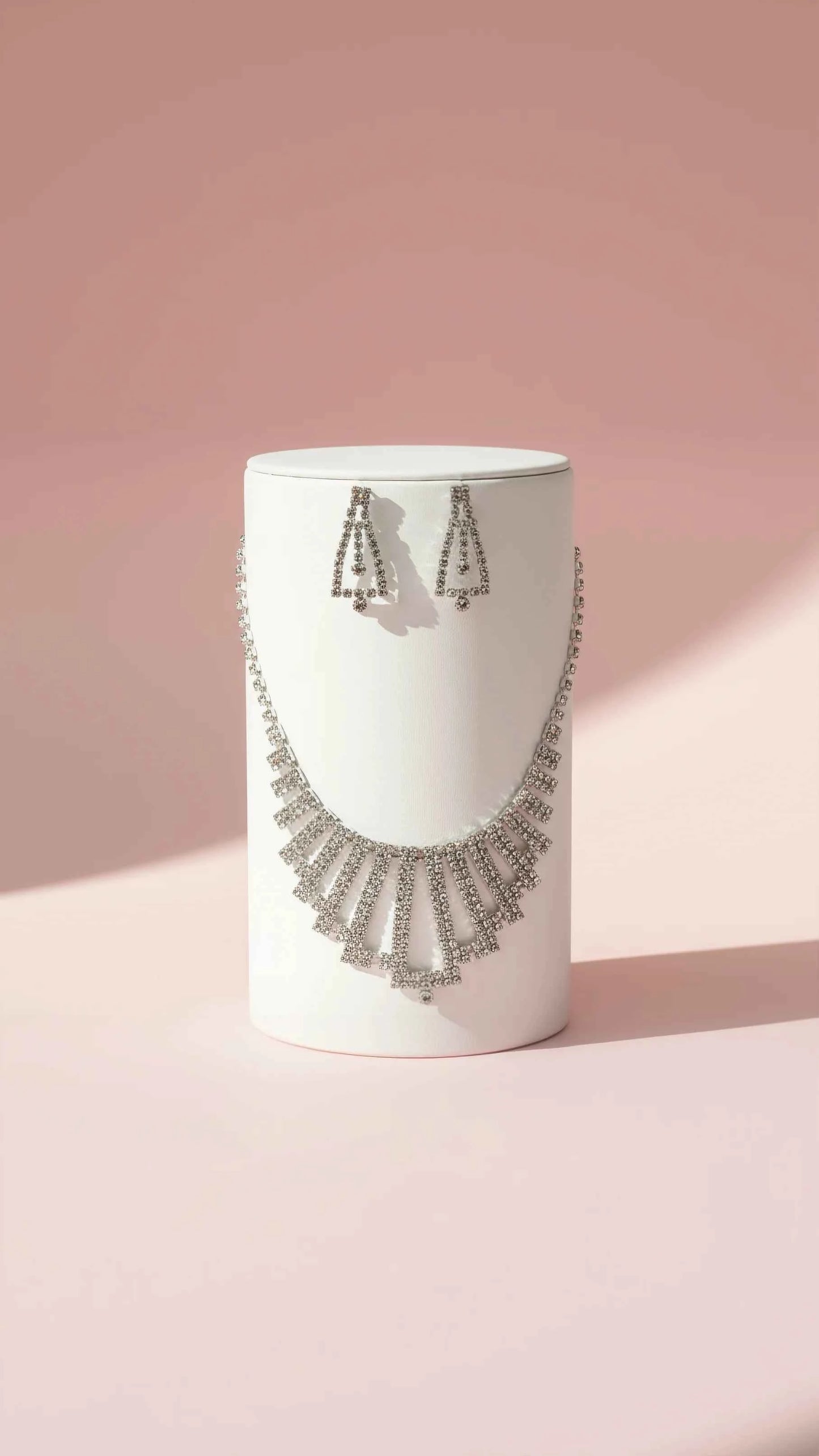 Crystal Collar Necklace & Earrings Set