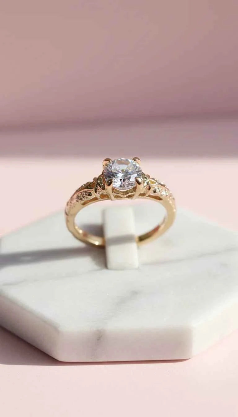 Crystal Ring Gold Box set of 12