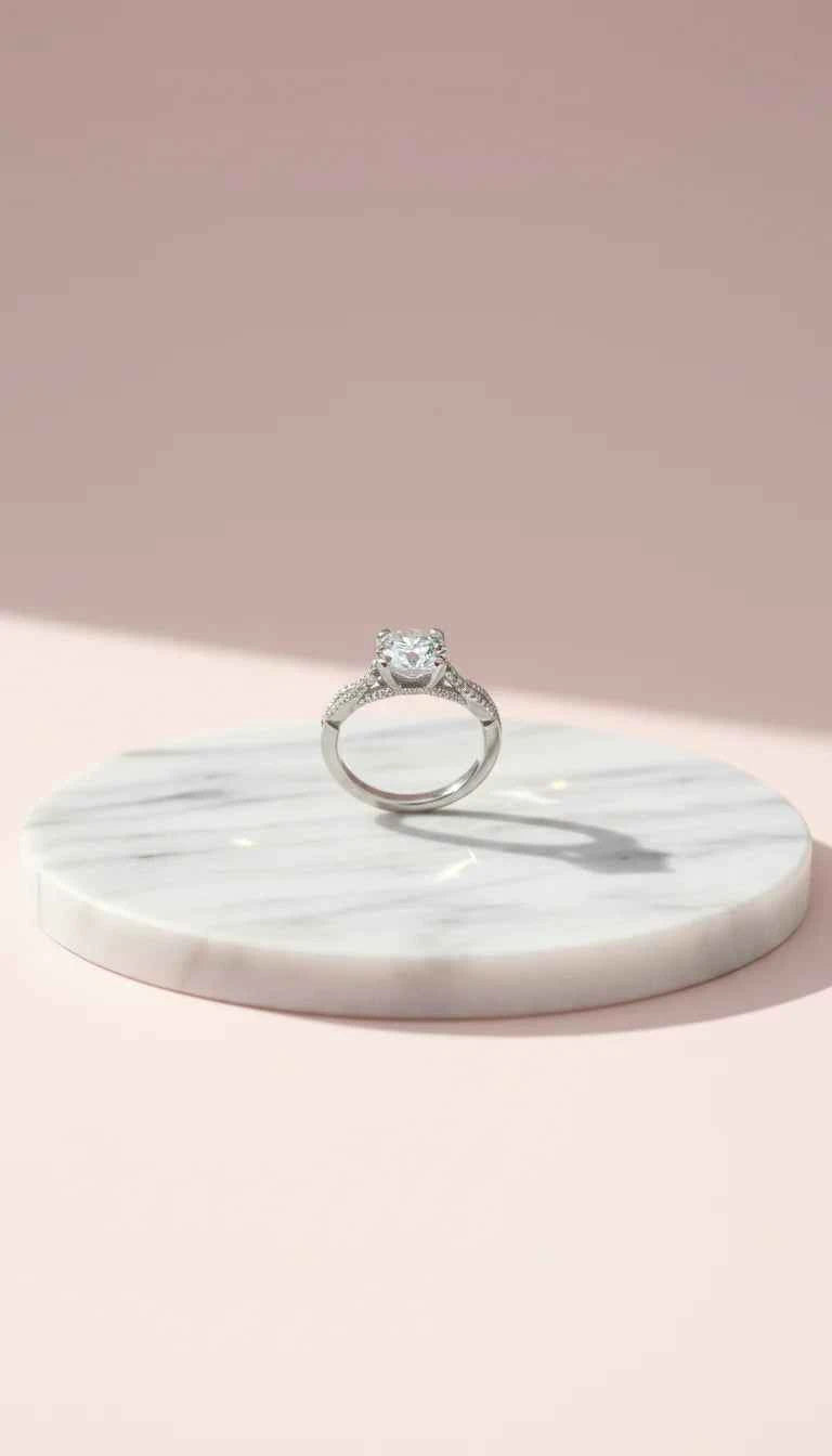 Twisted Crystal Ring Silver Box set of 12