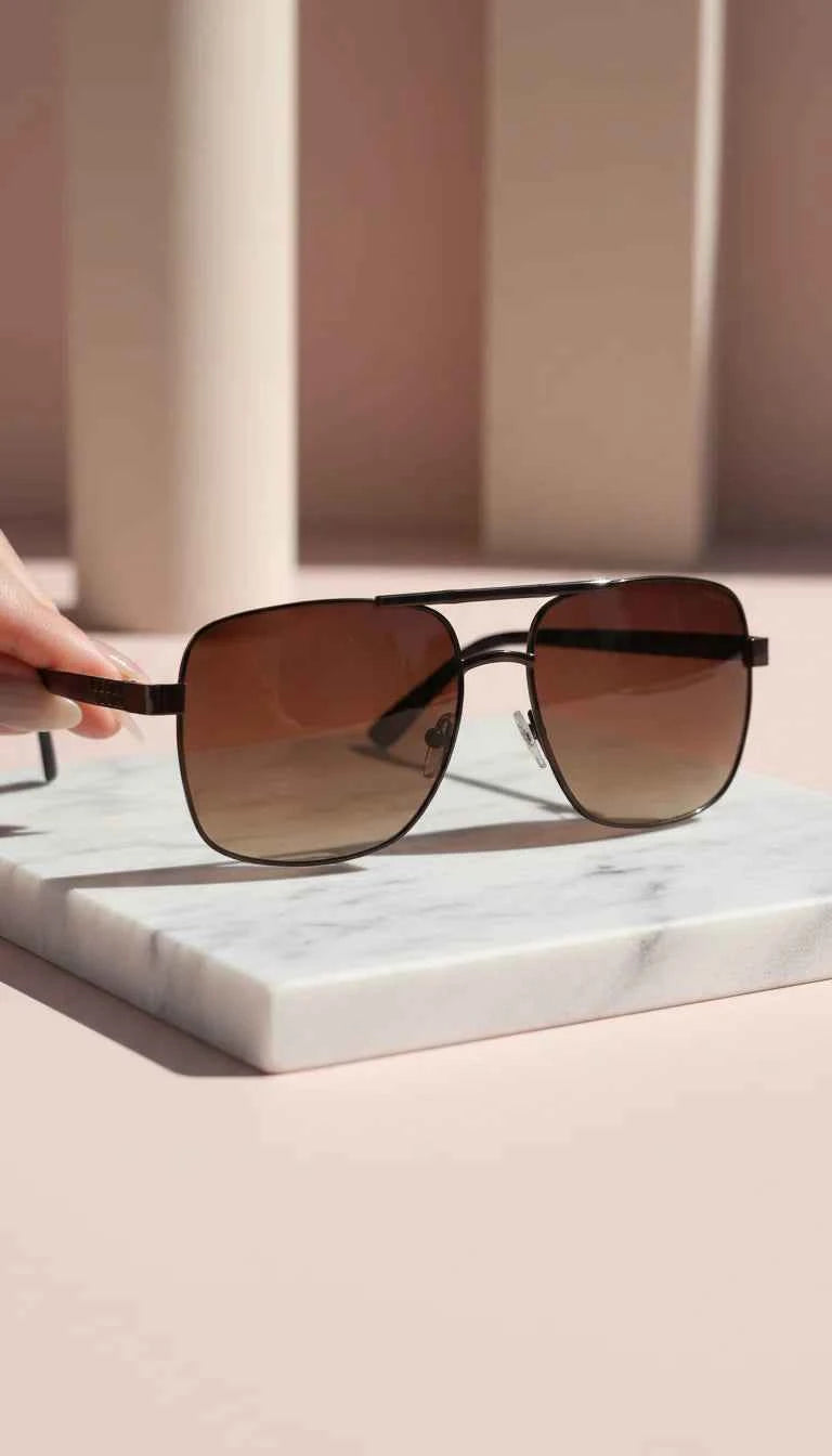 Brown Aviator Sunglasses box of 12
