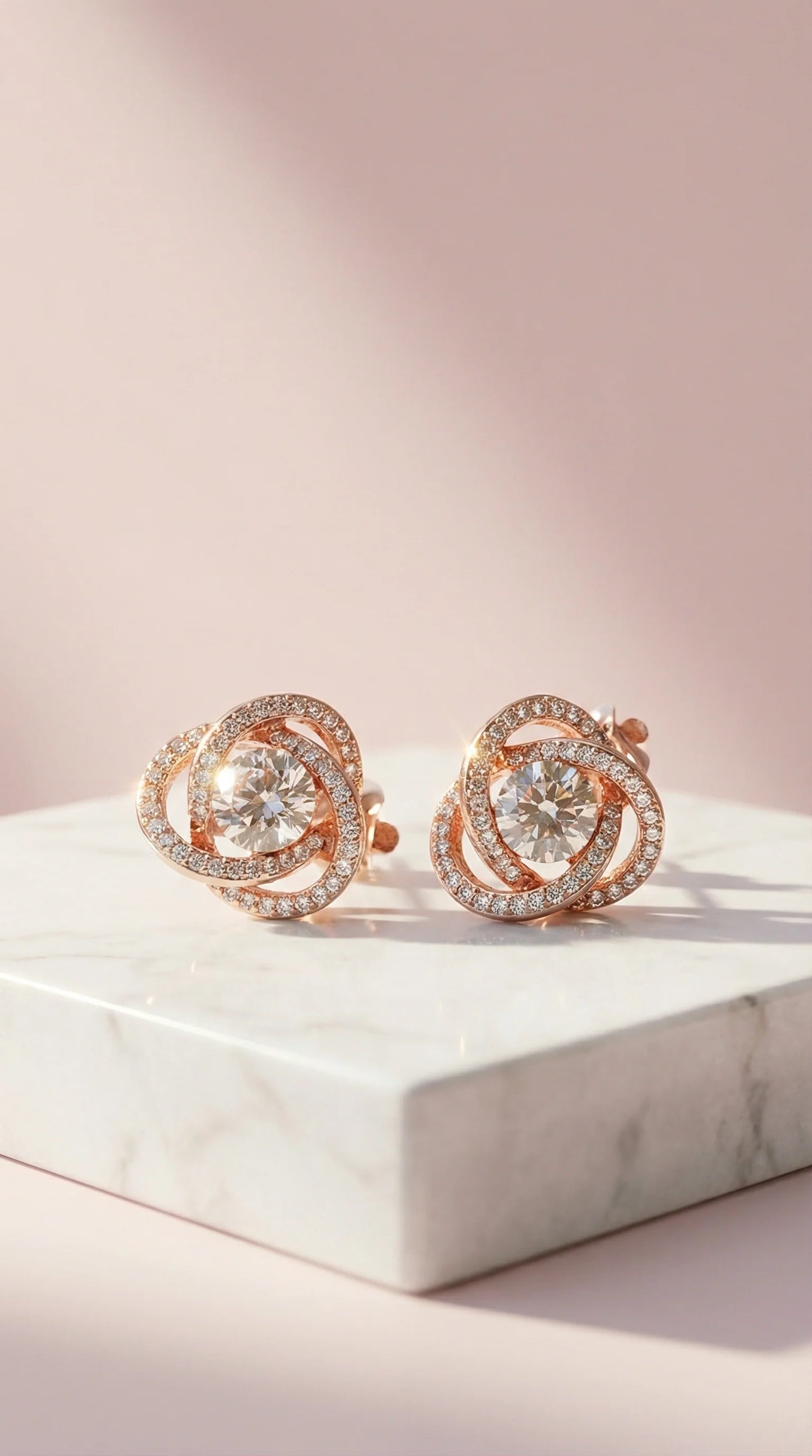 Twisted Cluster Crystal Non Pierced Clip On Earrings