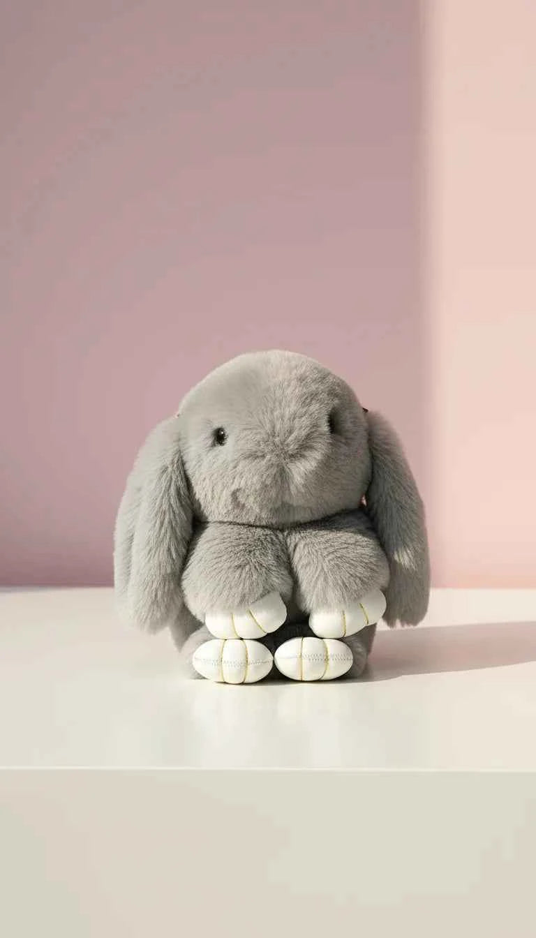 Faux Fur Bunny Rabbit Backpack – Soft Plush Handbag