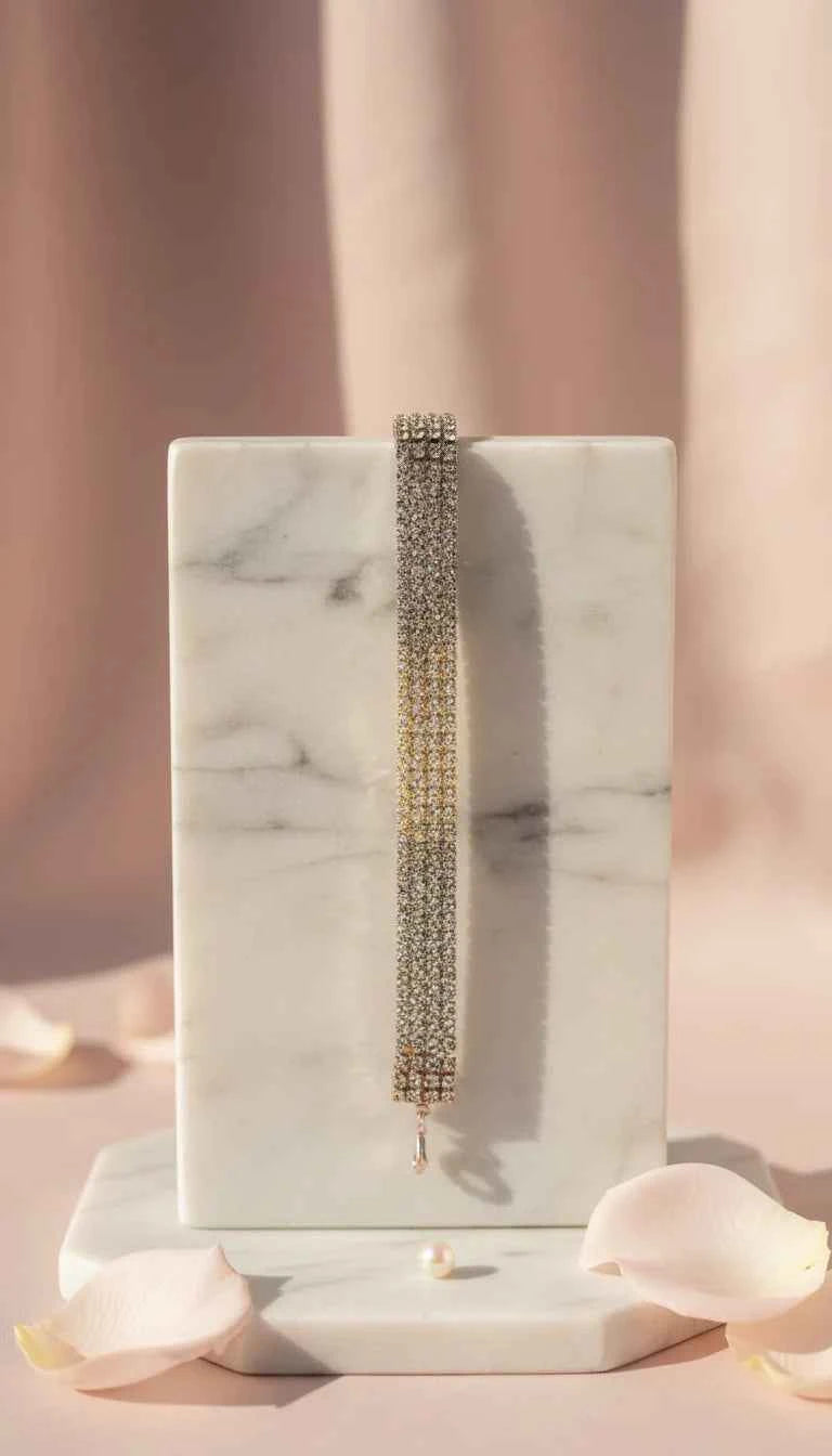 Chunky Adjustable Crystal Tennis Bracelet