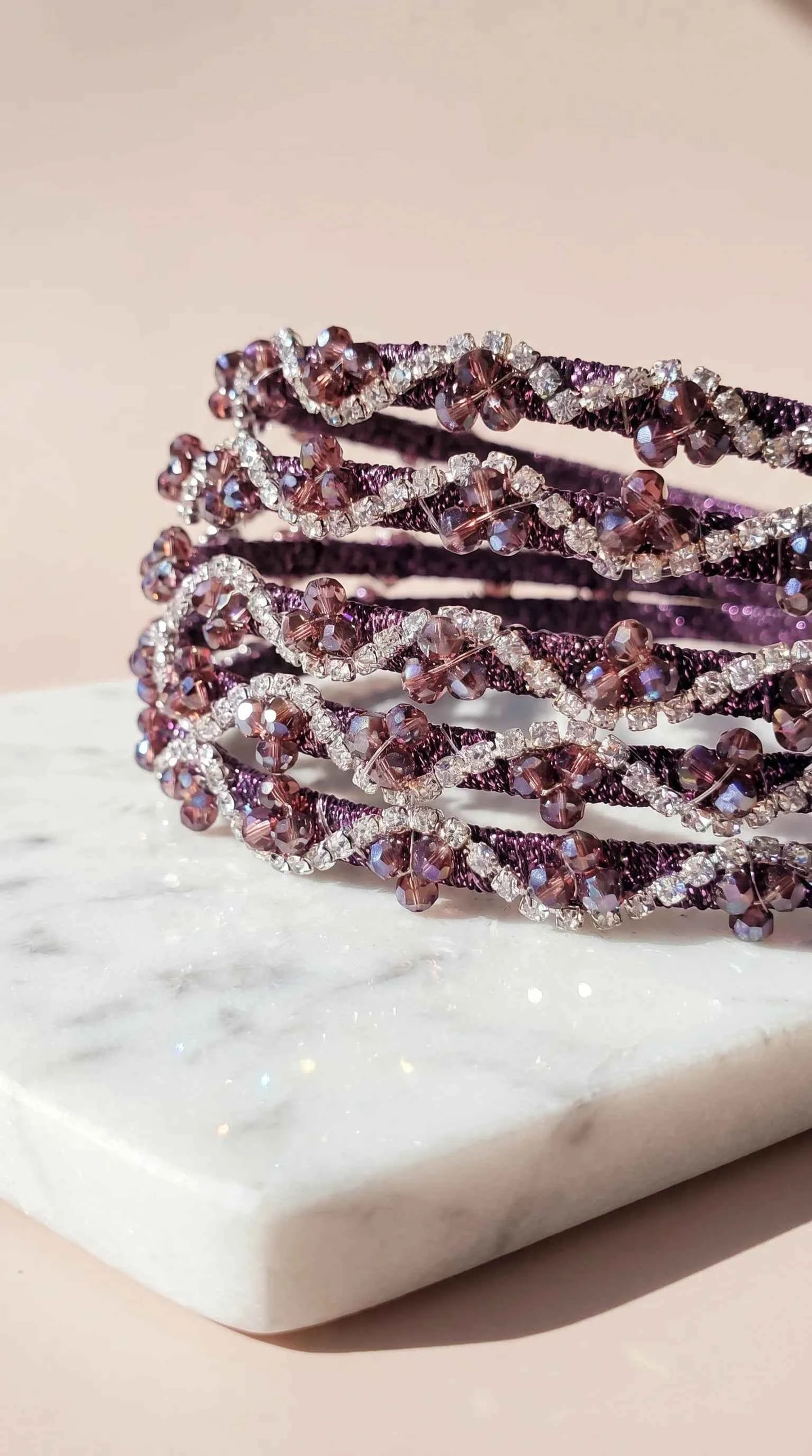 Women’s Beaded Crystal Statement Headband & Hair Band