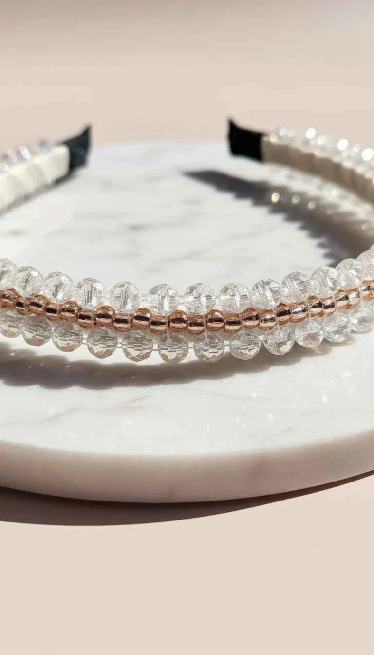 Women’s Crystal Beaded Statement Headband & Hair Band