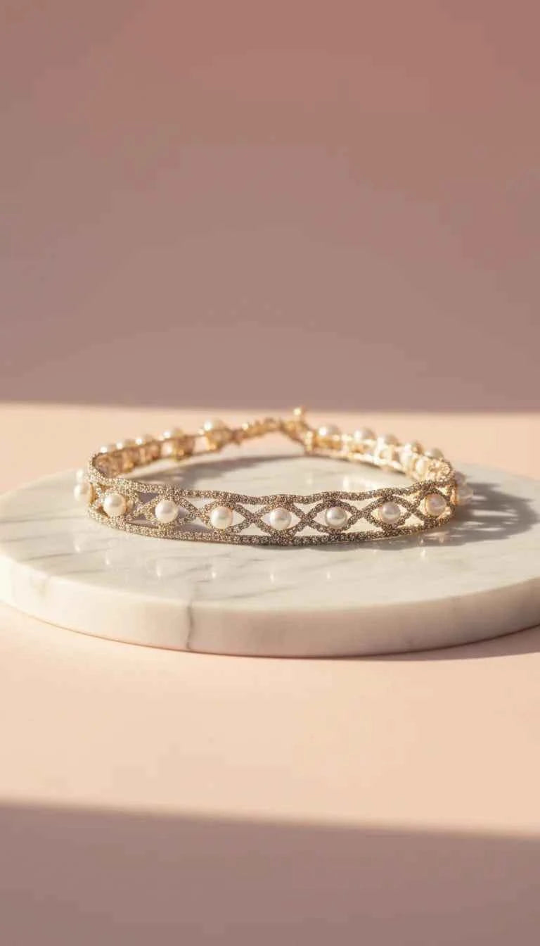 Pearl & Crystal Tennis Bracelet