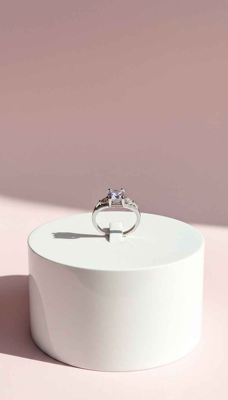 Silver Cut Out Crystal Ring Box set of 12