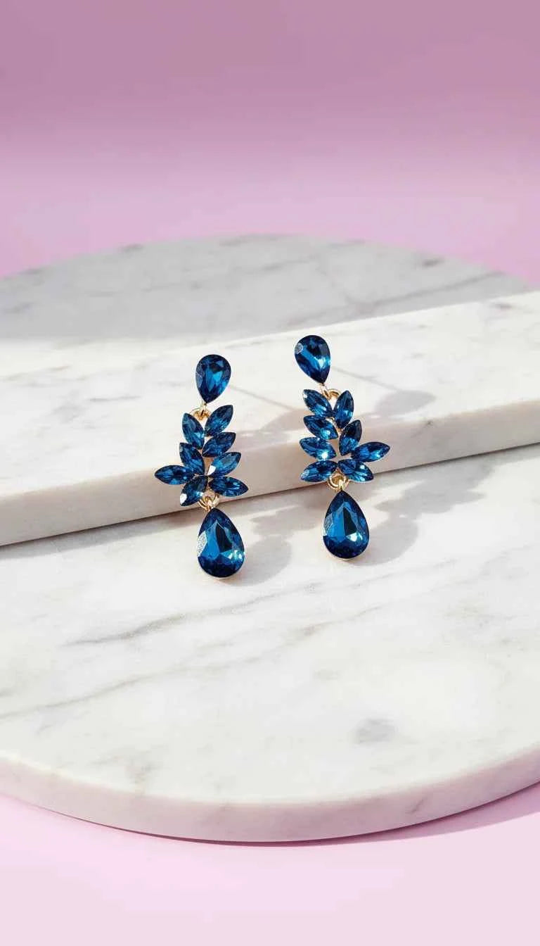Layered Crystal Drop & Dangle Earrings