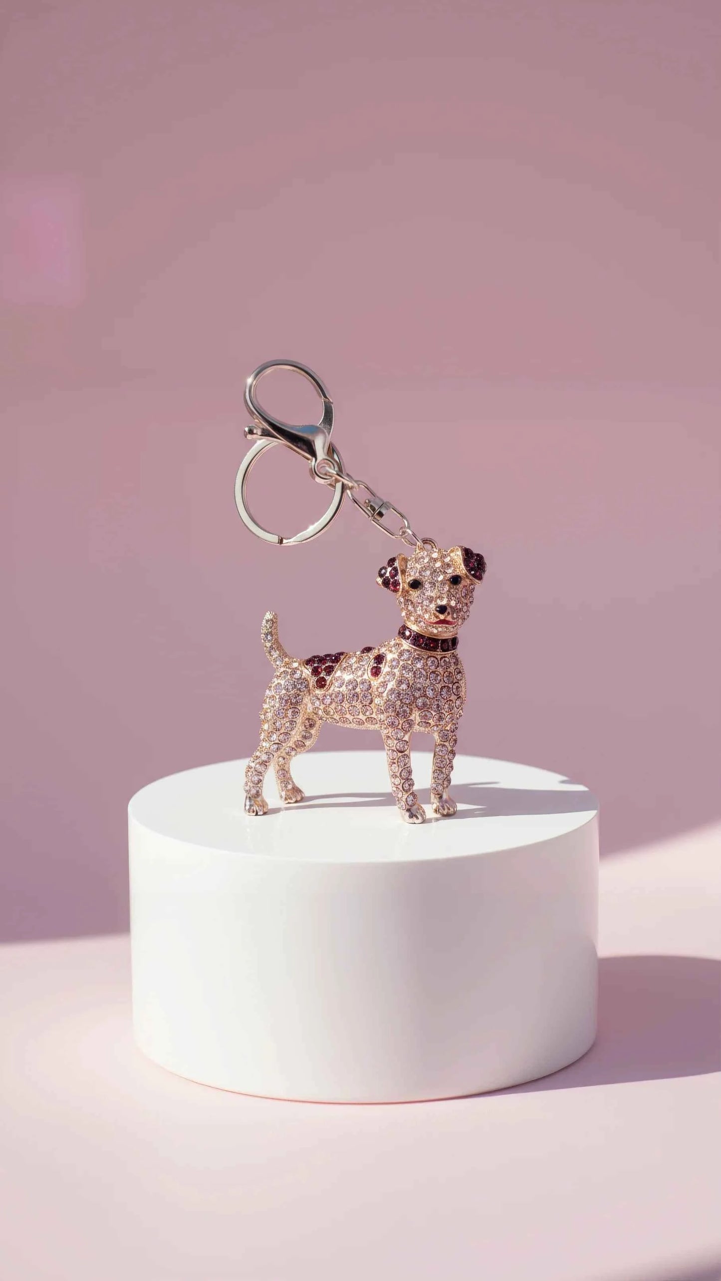 Crystal Dog Key Ring & Bag Charm