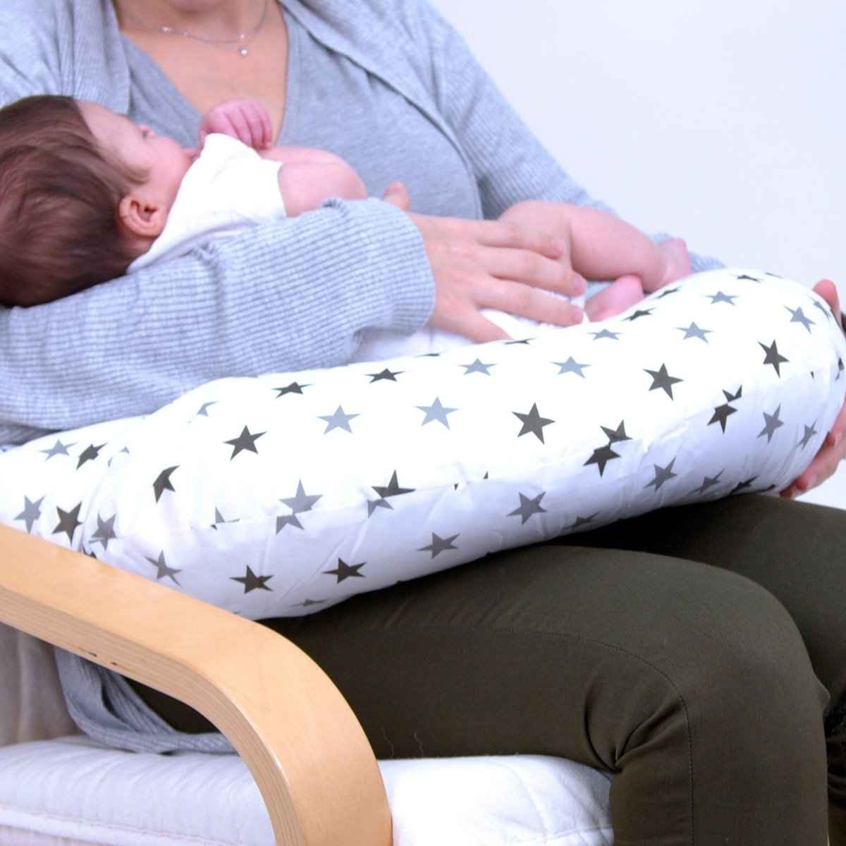 Breast Feeding Nursing Pillow - Silver Twinkle (COVER ONLY)