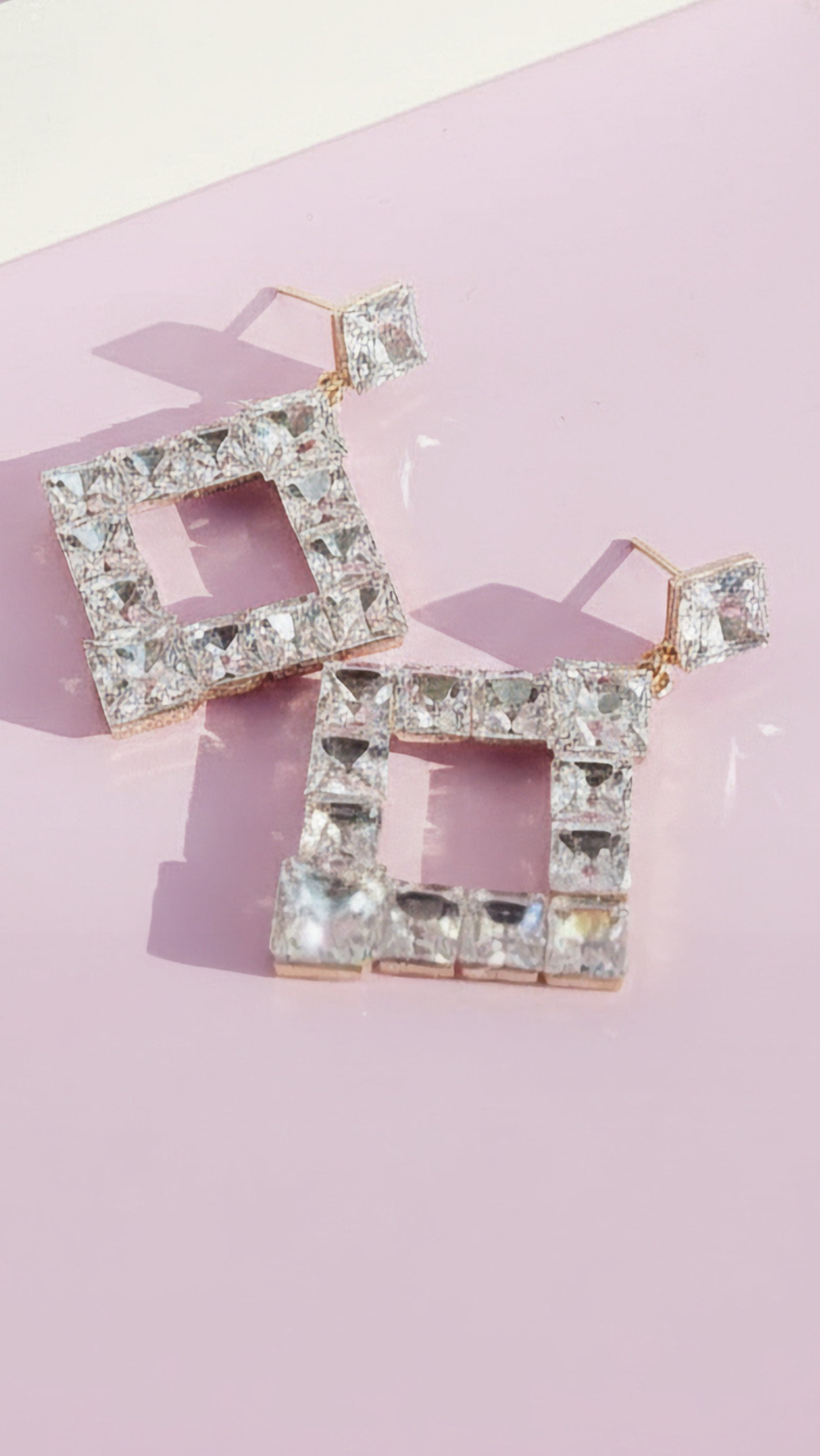 Square Cut Crystal Drop & Dangle Earrings