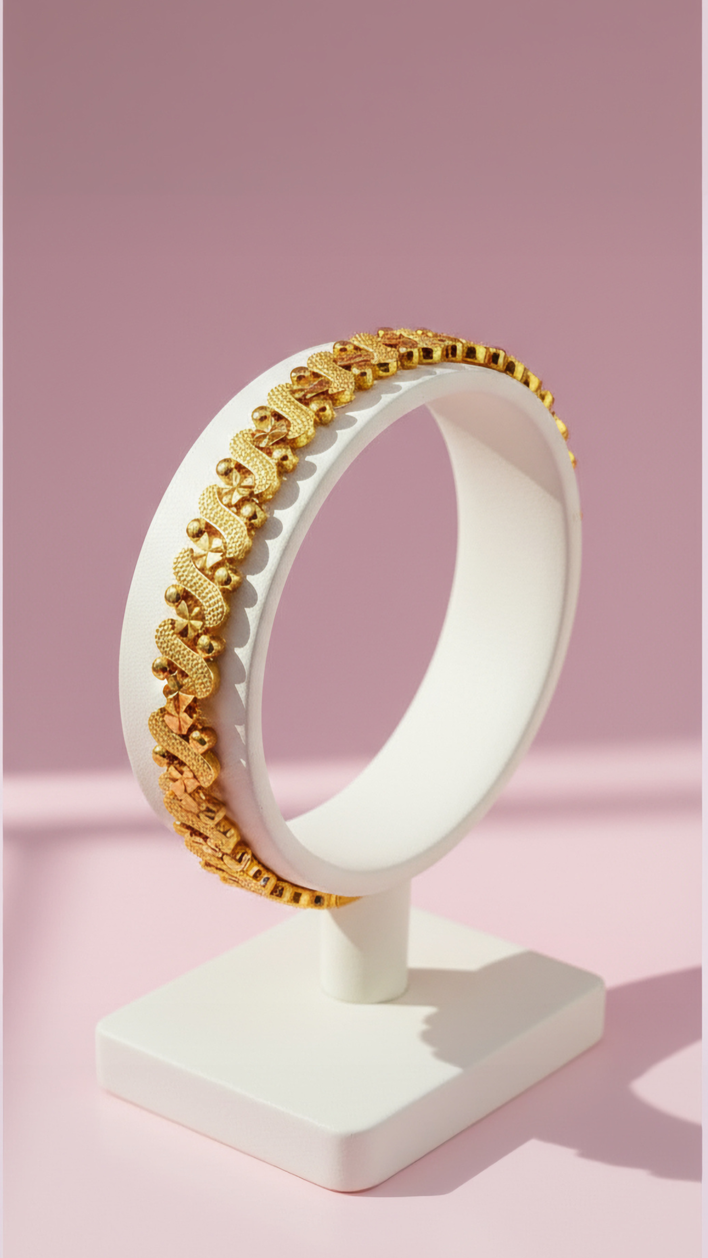 Waterproof 24k Gold Plated Geometric Link Bracelet