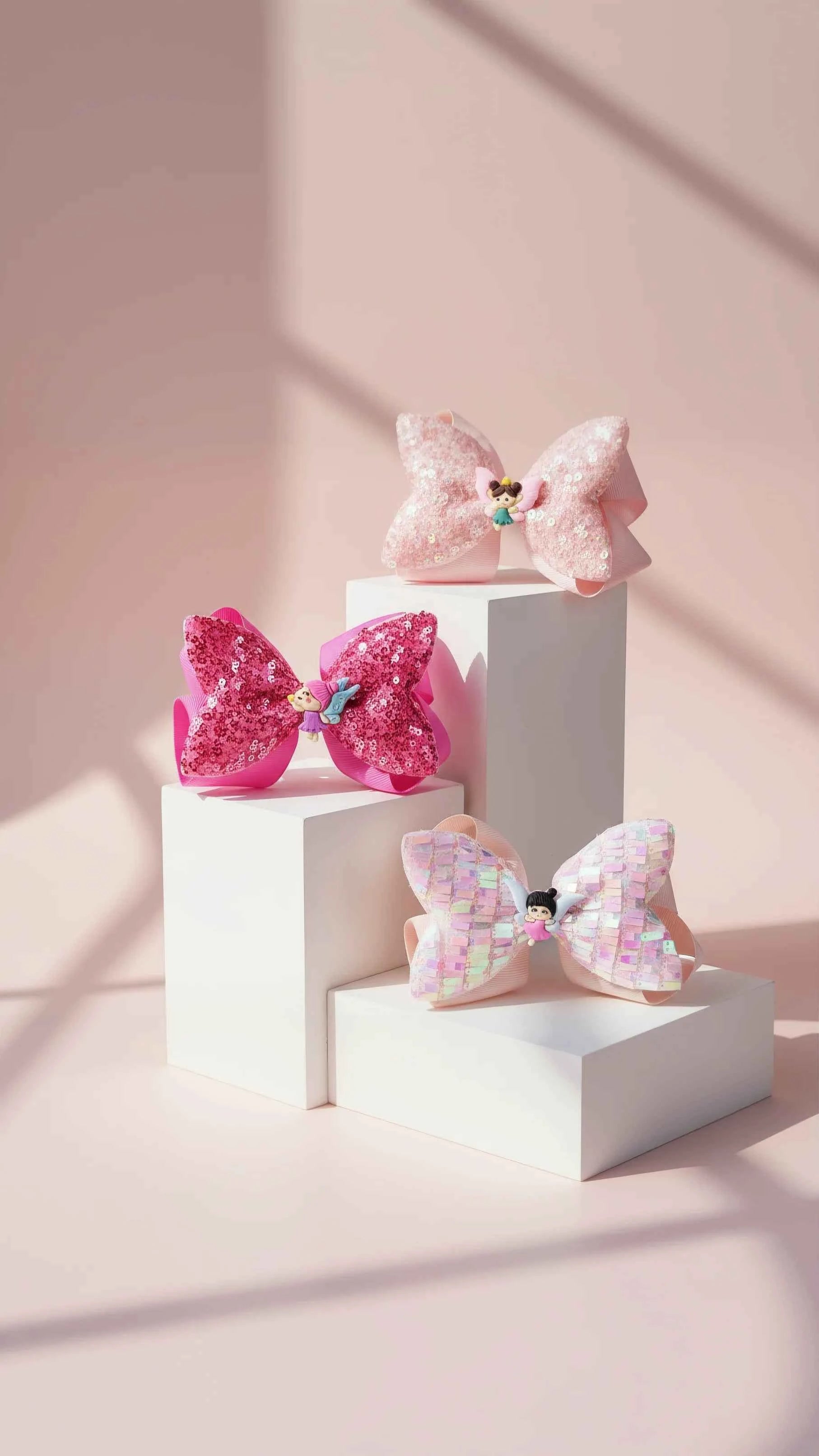 Fairy Iridescent Hair Bow Clip Slide Pack of 12
