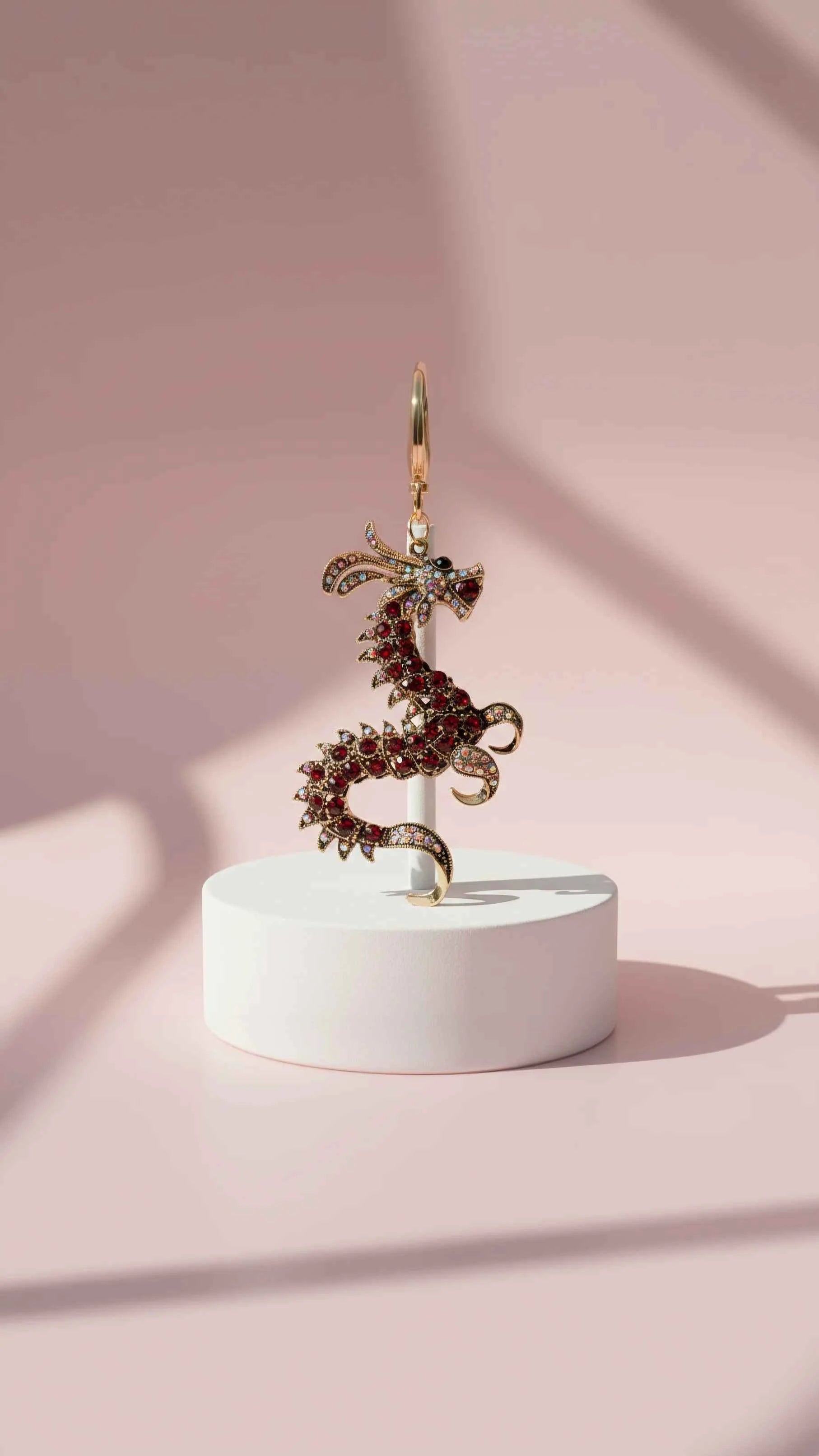 Chinese Dragon Crystal Key Ring & Bag Charm