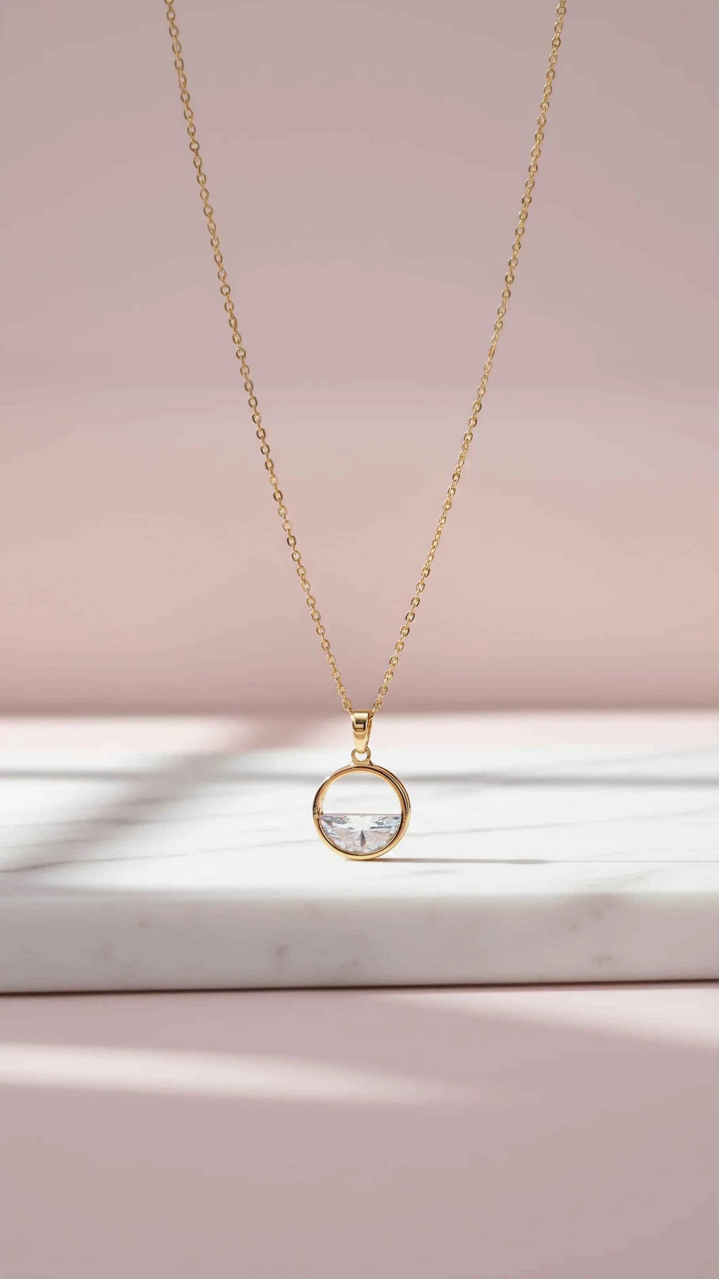 Horizon Crystal Pendant Necklace