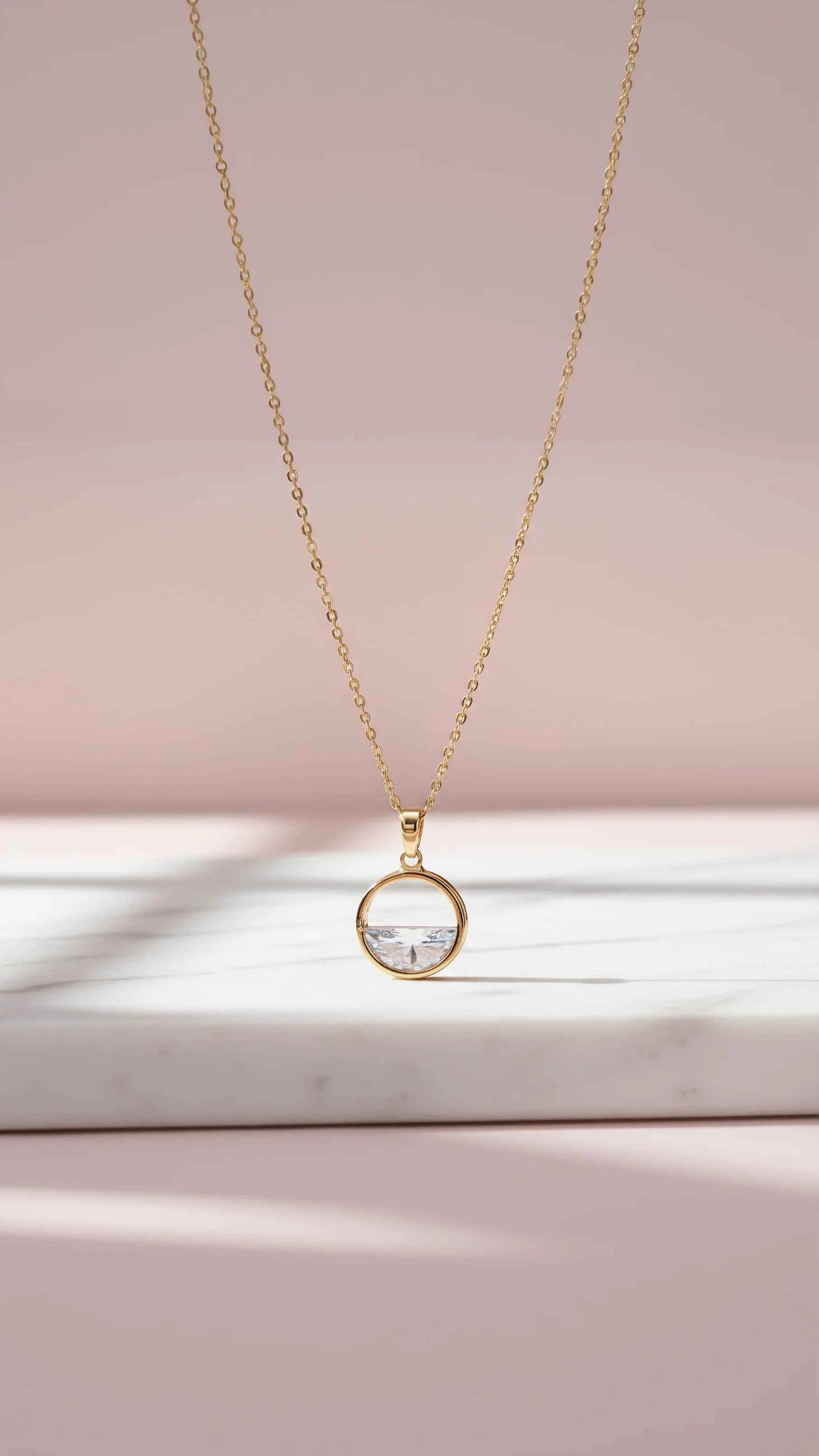 Horizon Crystal Pendant Necklace