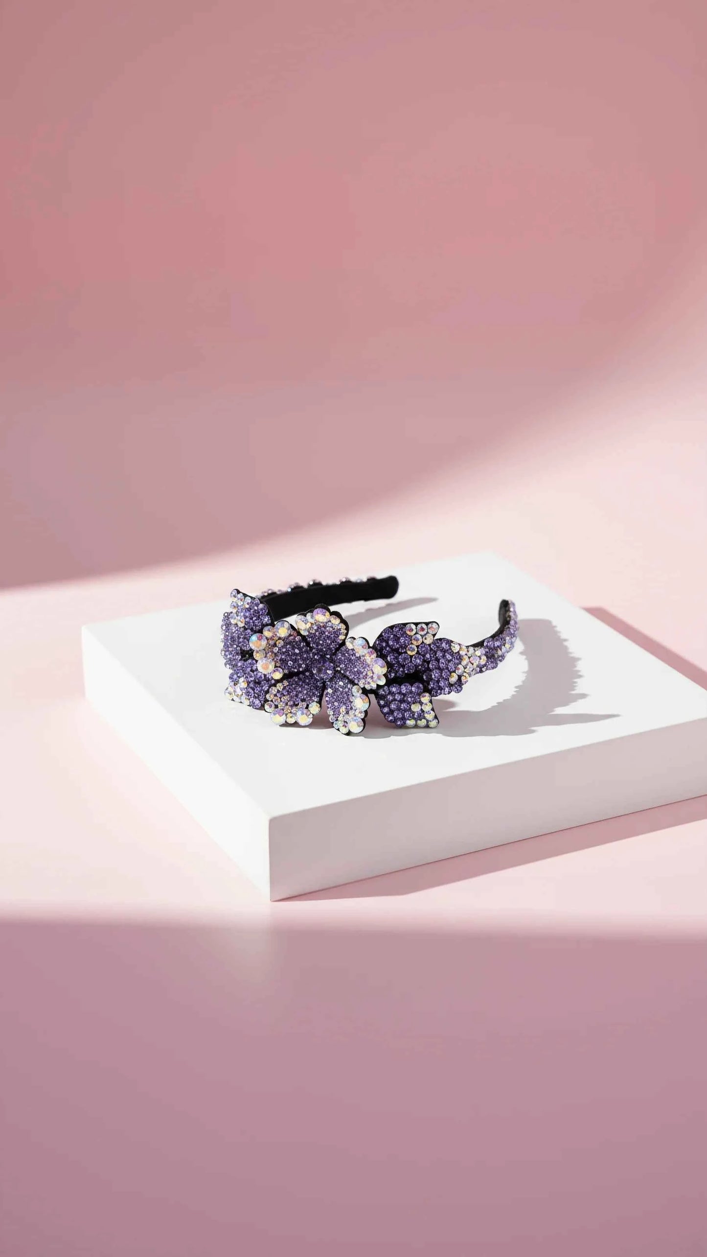Women’s Crystal Flower Statement Headband & Hair Band