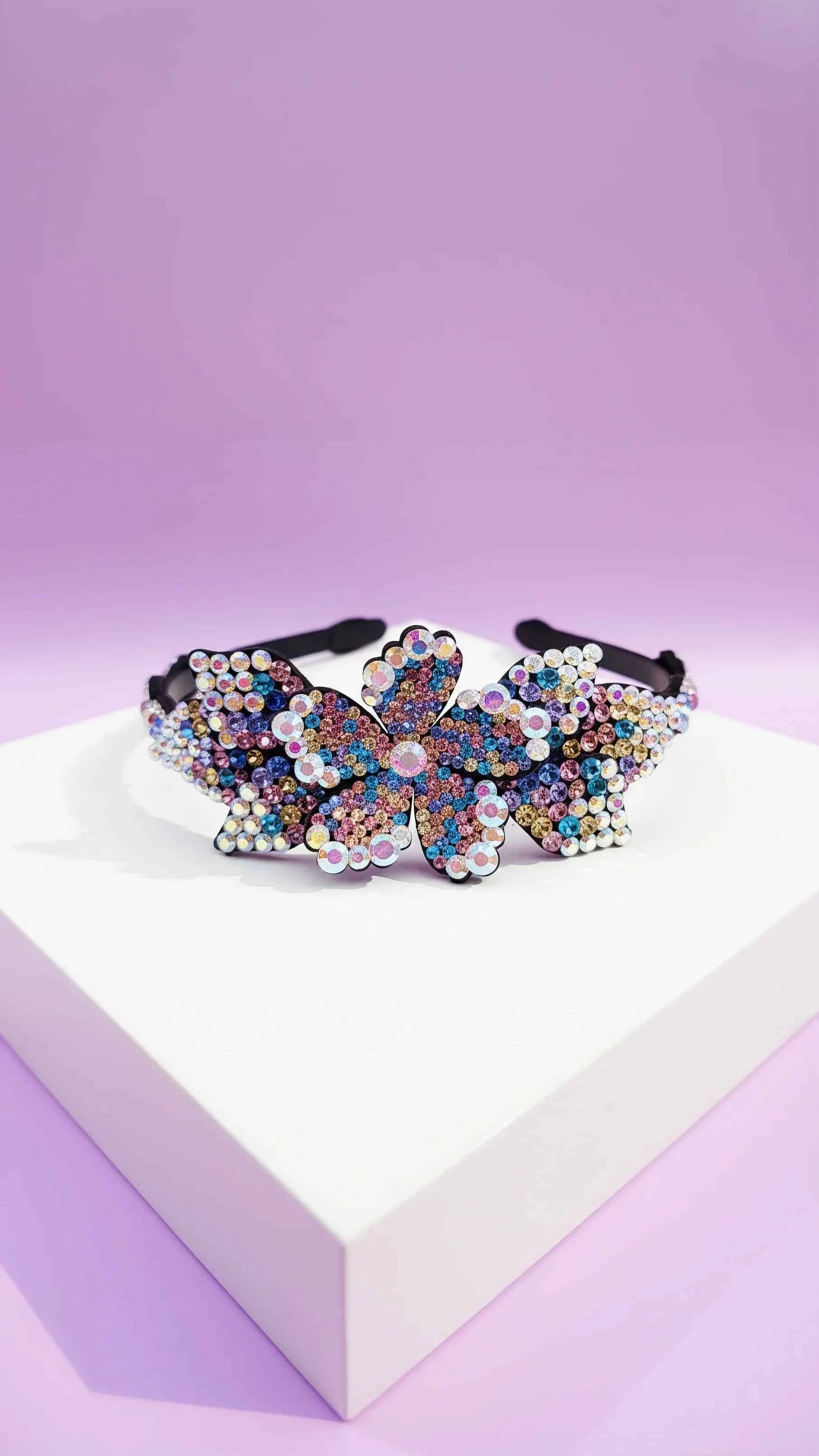 Women’s Crystal Flower Statement Headband & Hair Band