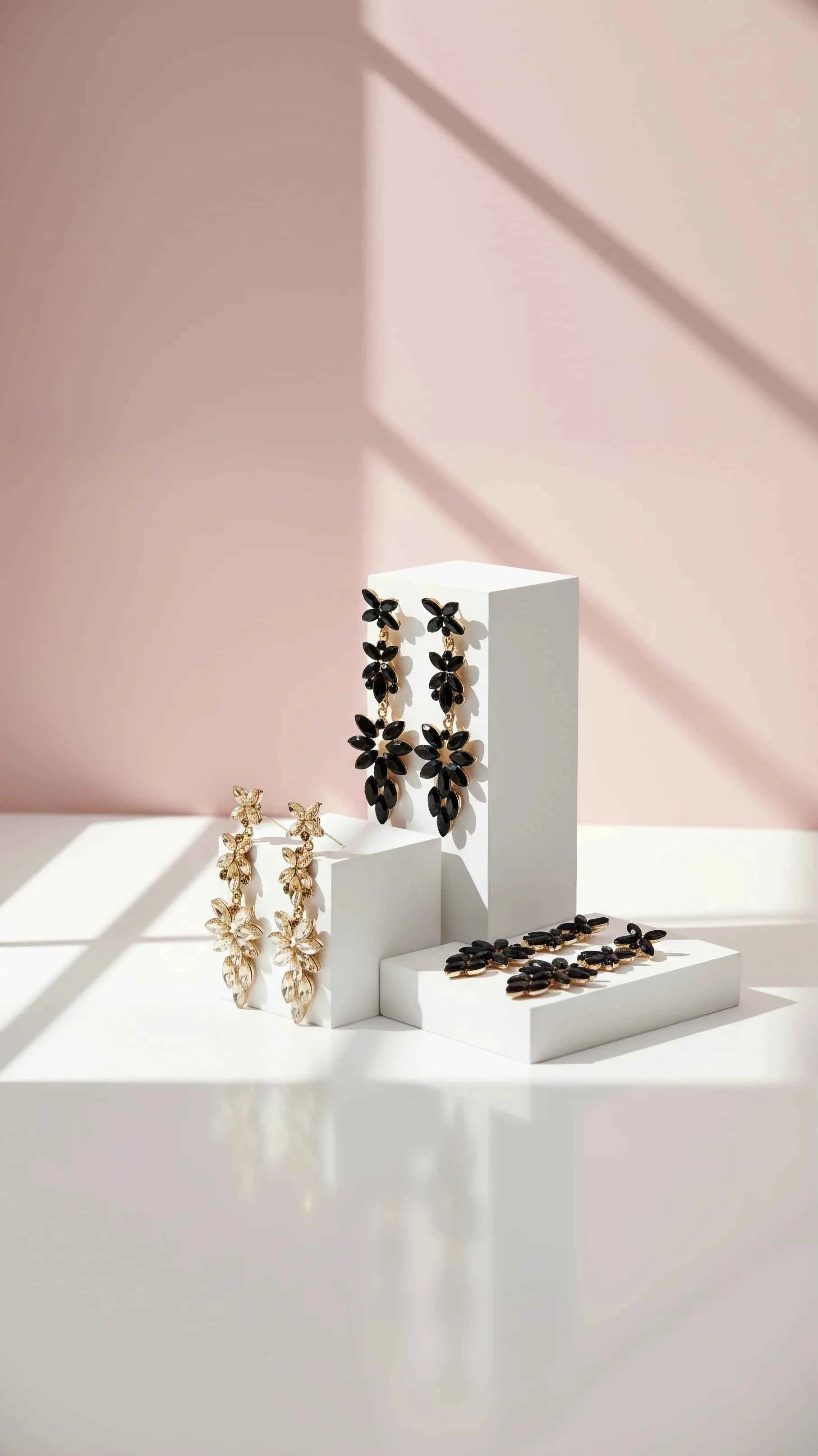 Flower Crystal Drop & Dangle Earrings