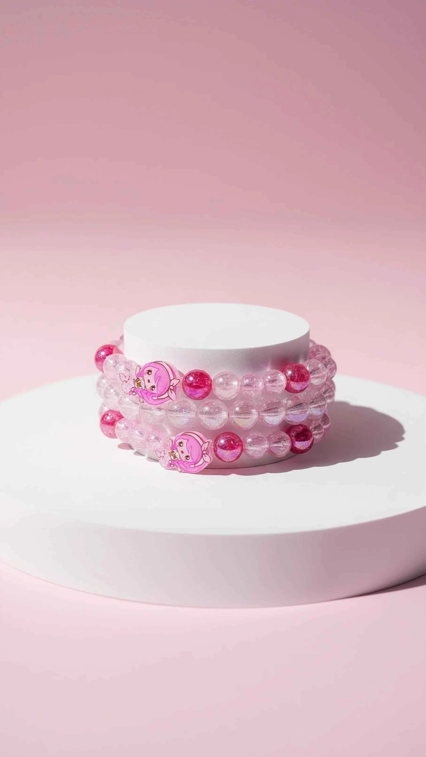 Rainbow Pastel Mermaid & Strawberries Girls Bracelets Pack Of 10