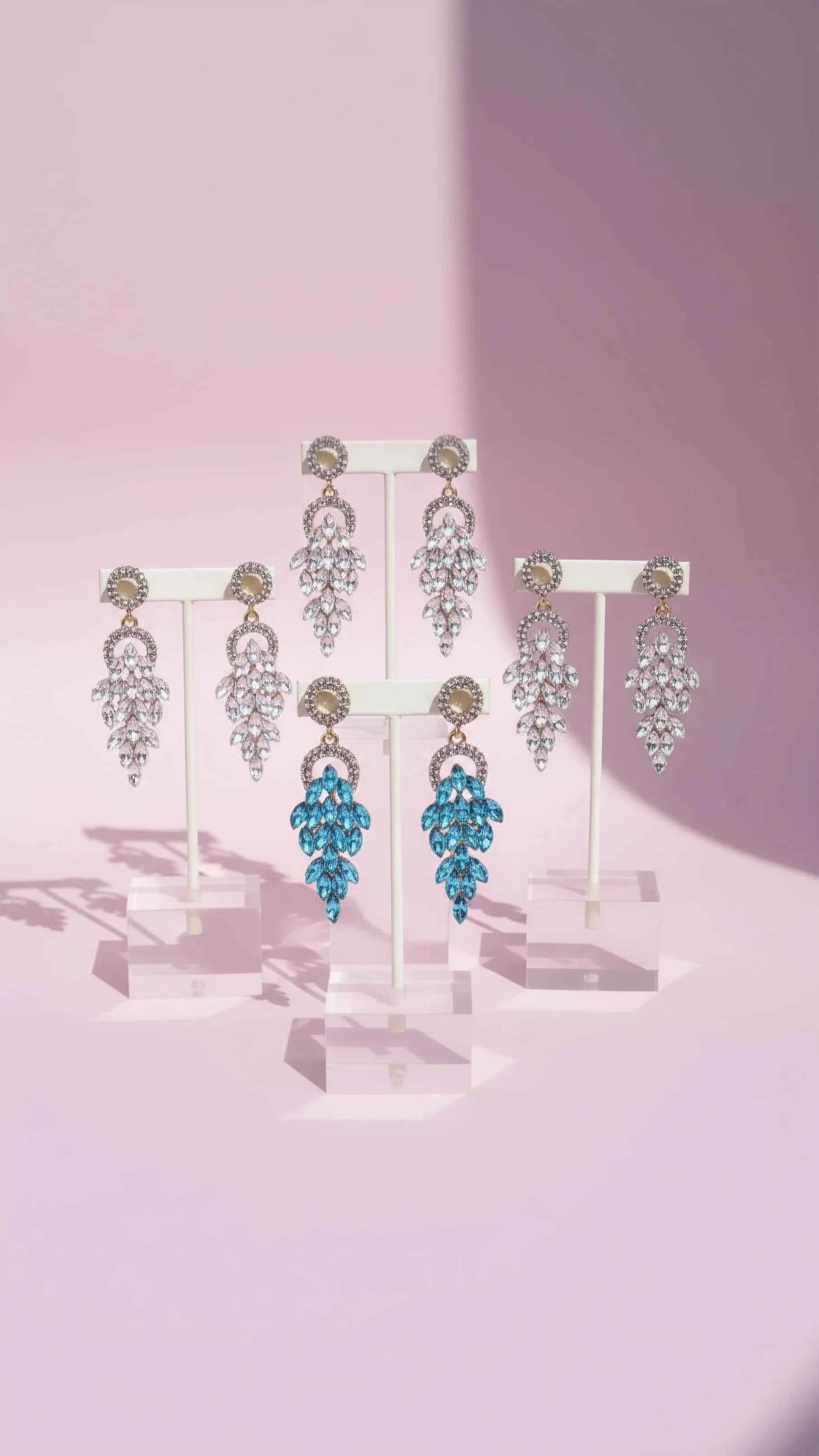 Cluster Crystal Drop & Dangle Earrings