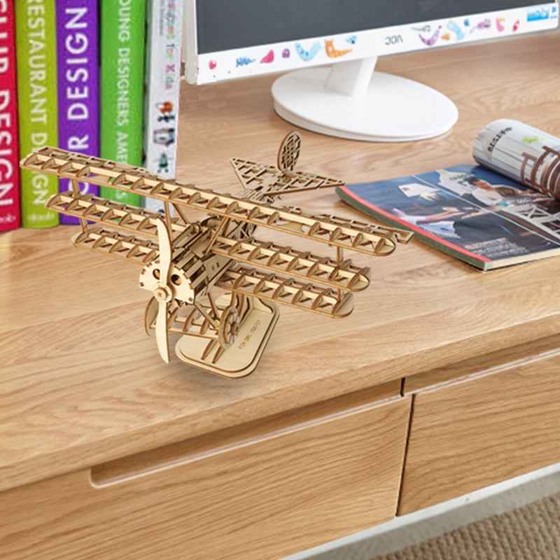 Airplane Bi-Plane TG301 3D Wooden Puzzle