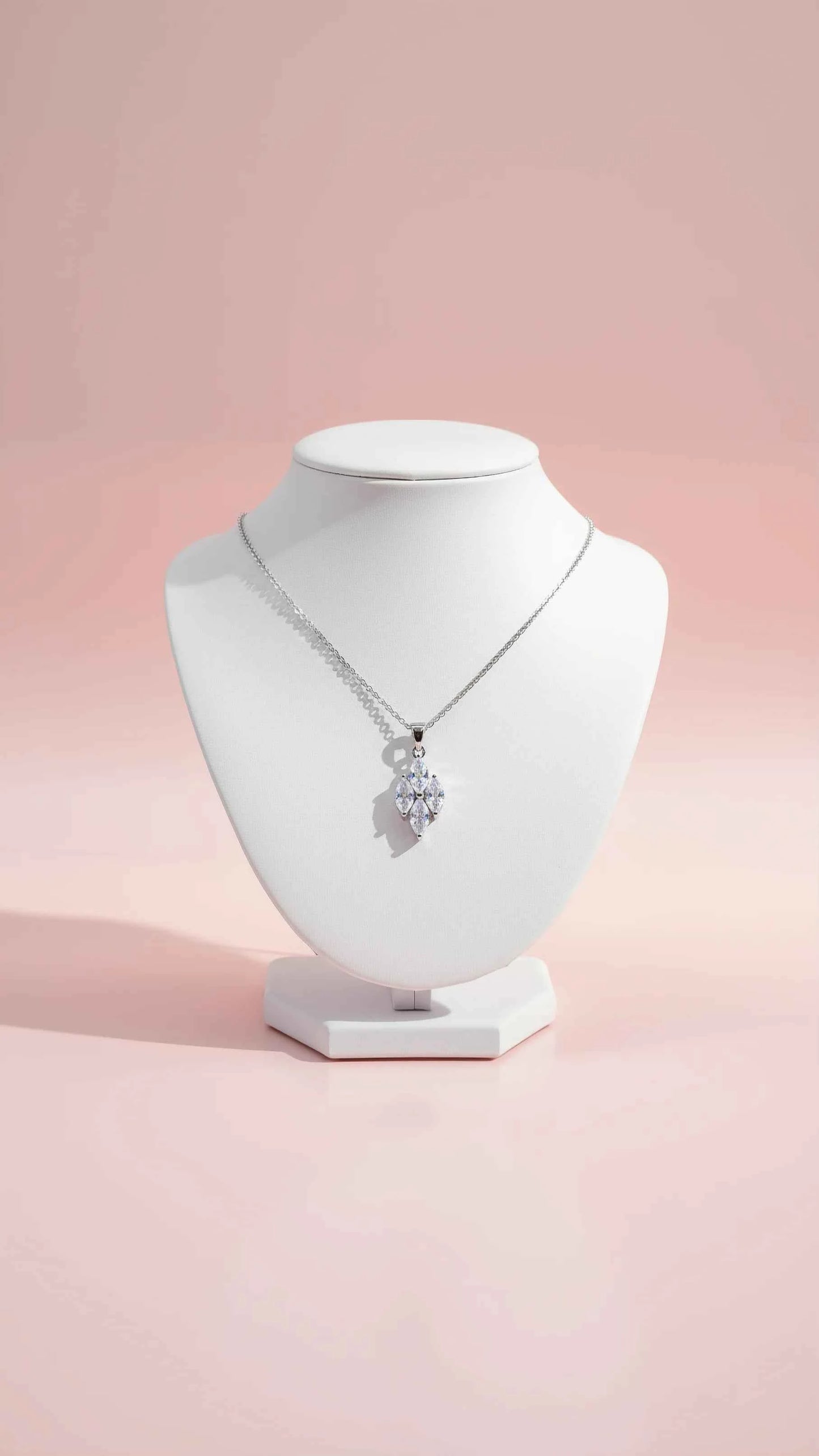 Cluster Crystal Pendant Necklace