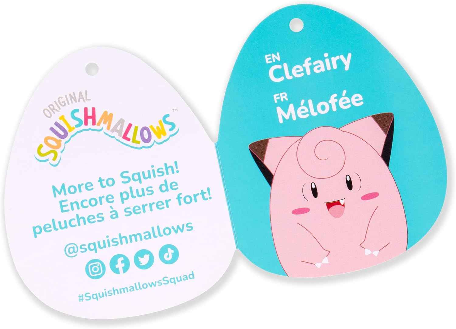 Squishmallows Original Pokémon 14-Inch Clefairy Plush