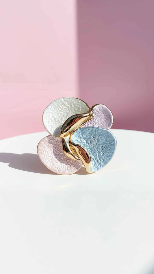 Abstract Magnetic Wave Brooch
