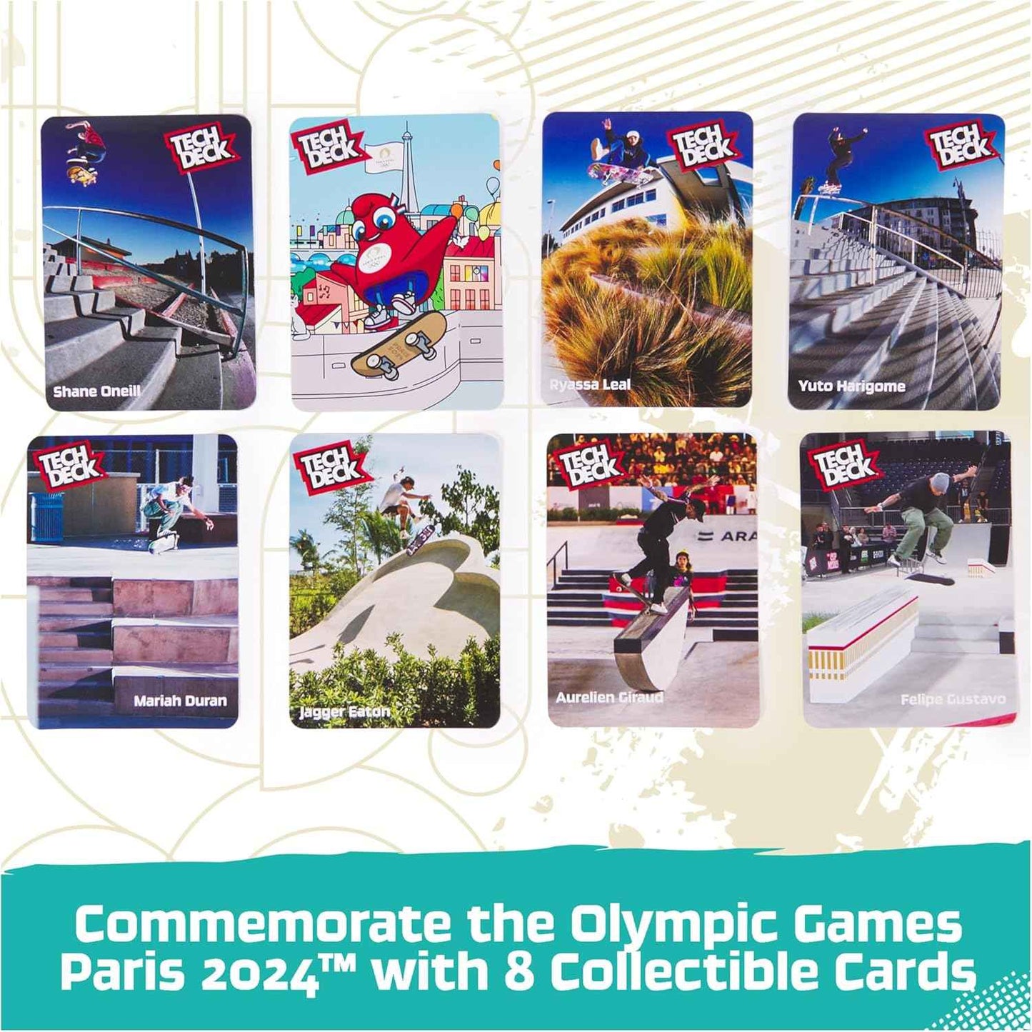 Tech Deck Fingerboards 8 Pack Olympic Games Paris 2024