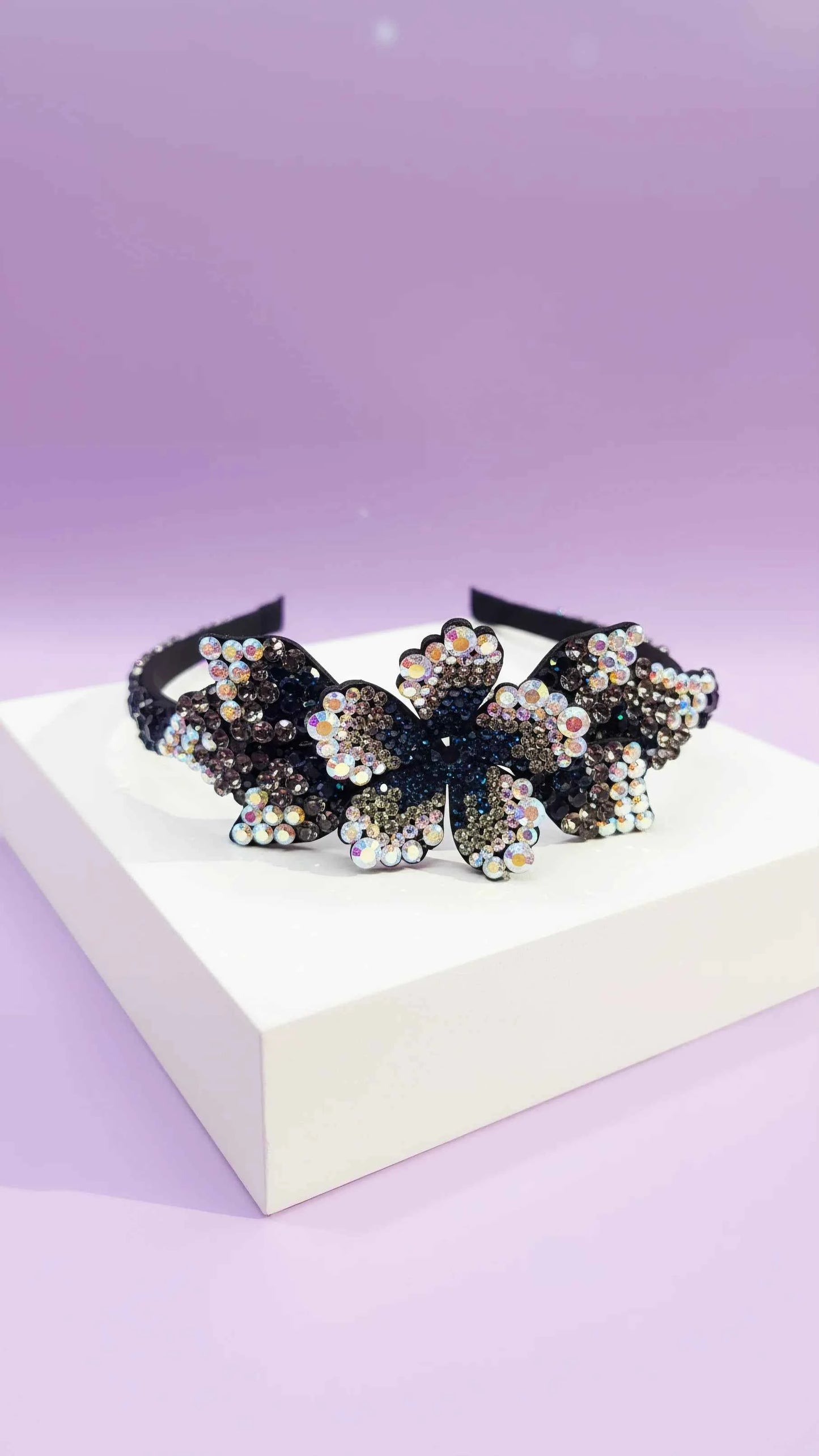 Women’s Crystal Flower Statement Headband & Hair Band