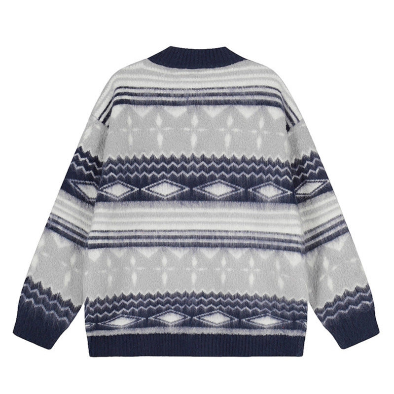 Sweater Women College Style Design Lazy Loose Knit Cardigan