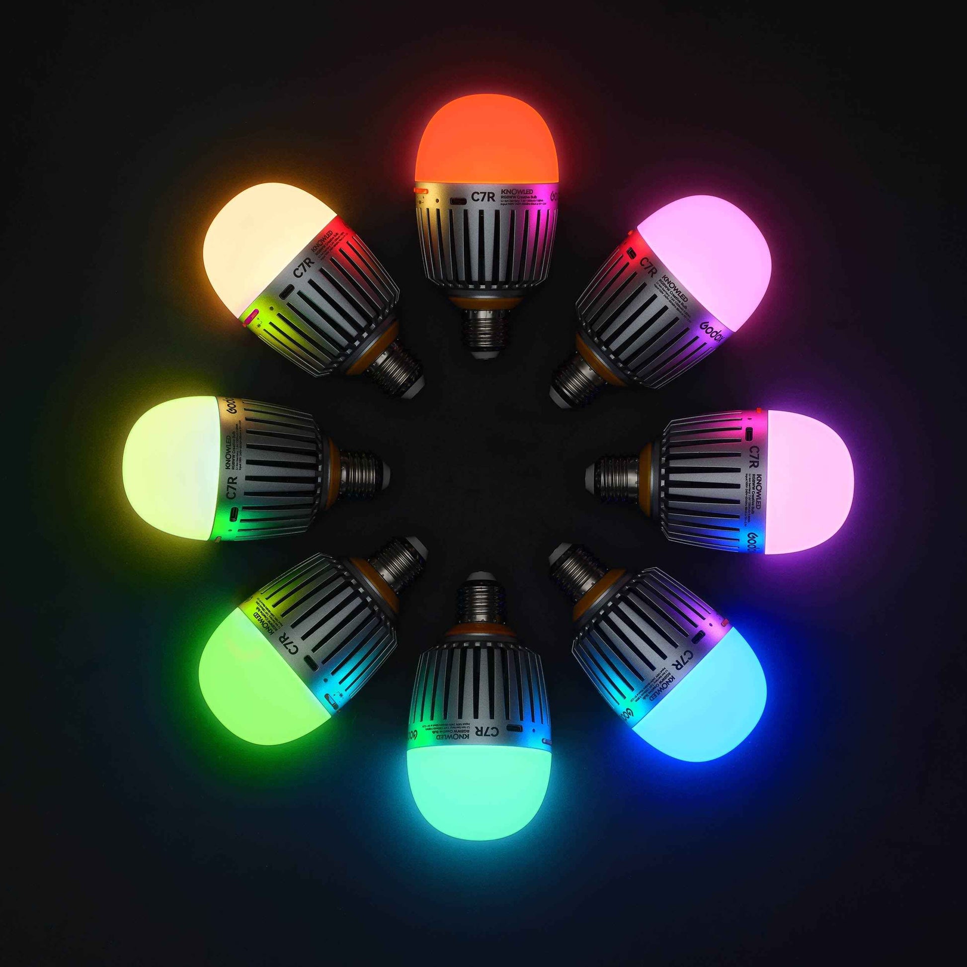 KNOWLED C7R E27 RGBWW Creative Bulb for Practical Set Lighting