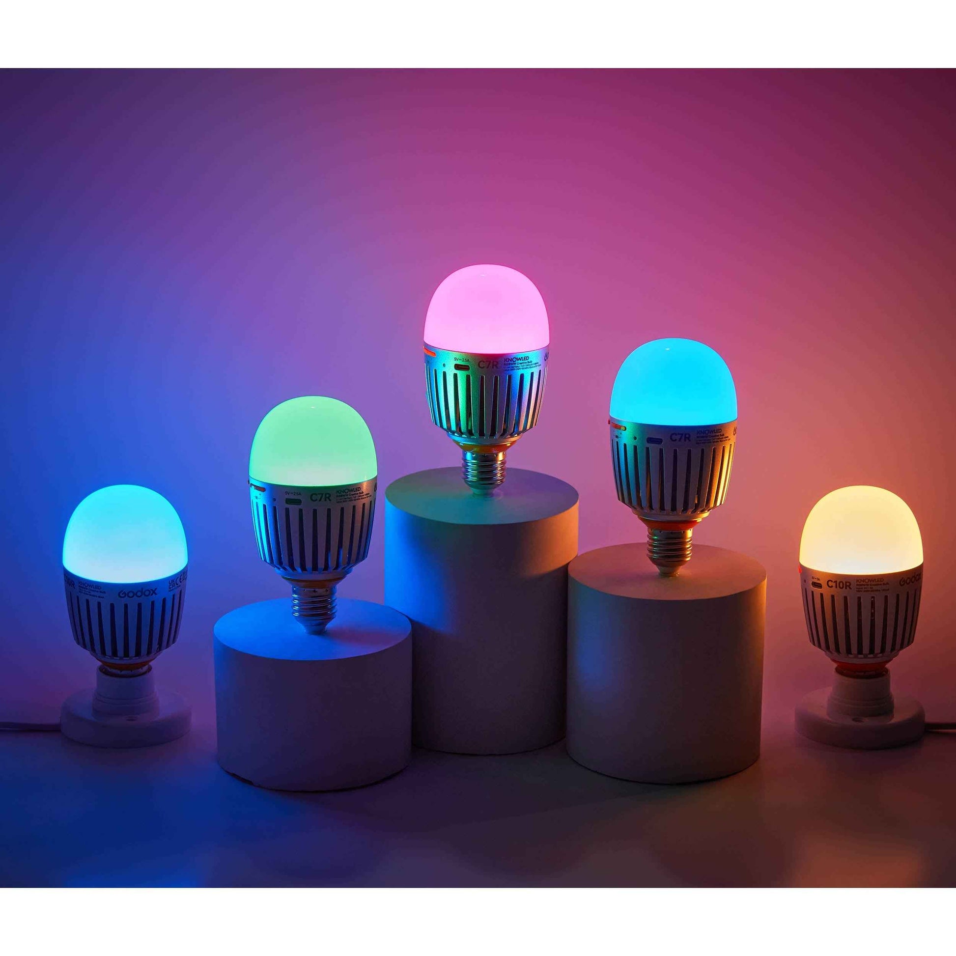 KNOWLED C10R E27 RGBWW Creative Practical Lighting Bulb