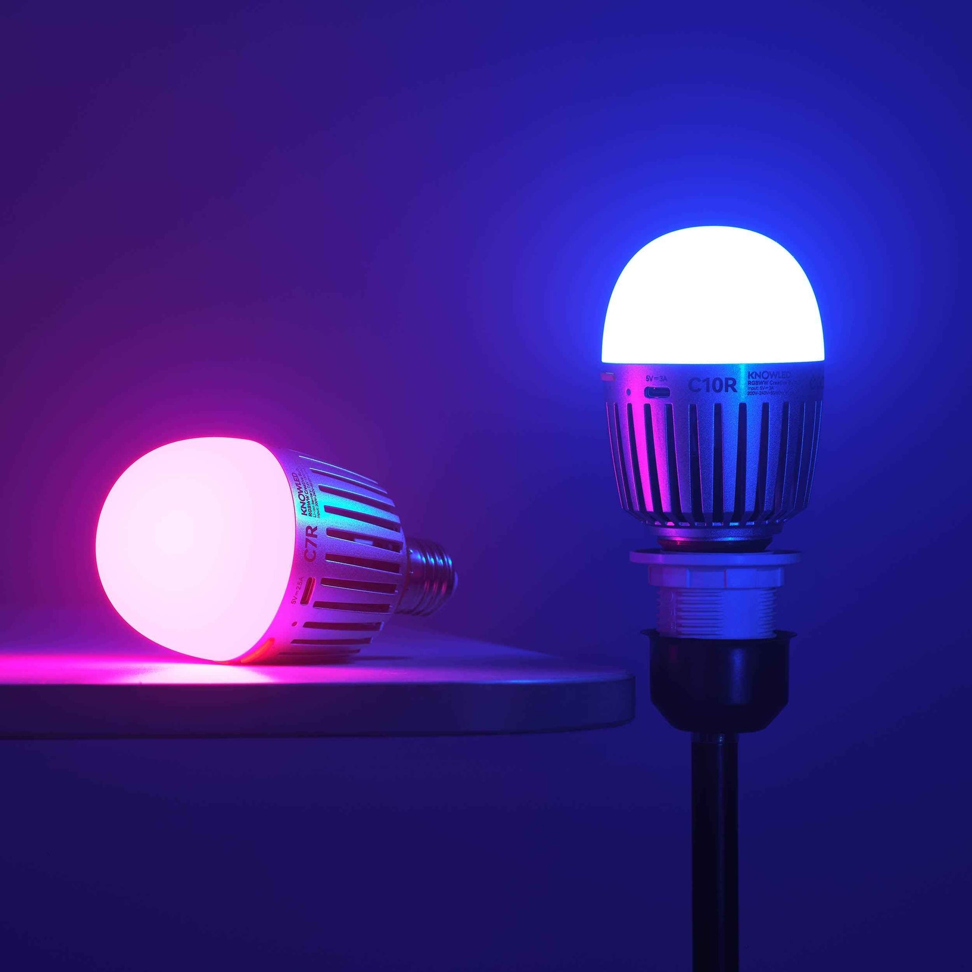 KNOWLED C10R E27 RGBWW Creative Practical Lighting Bulb