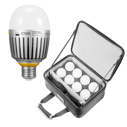 KNOWLED C10R K8 E27 RGBWW Creative Bulb 8-Light Kit for Practical Set Lighting