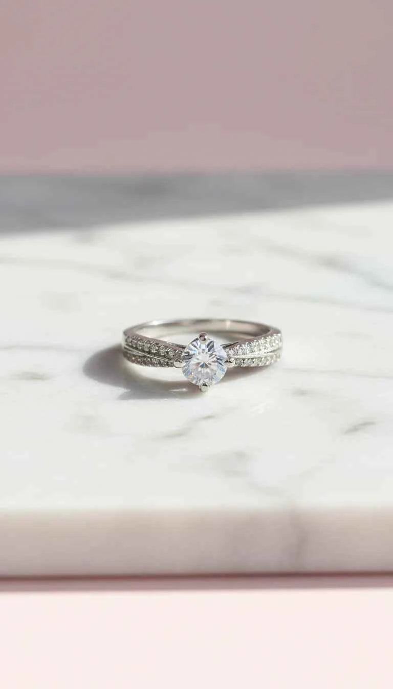 Crystal Ring Silver Box set of 12