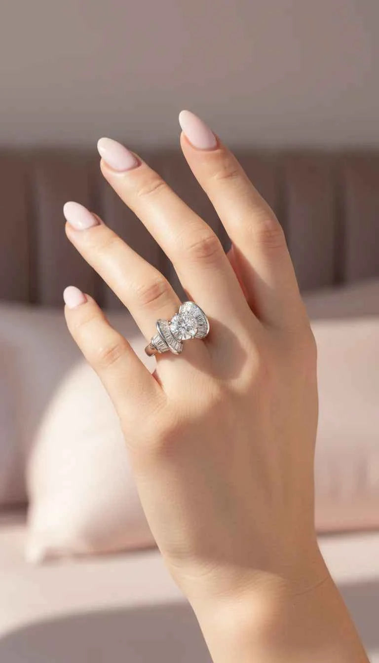 Box set of 12 Silver Bow Crystal Statement Rings