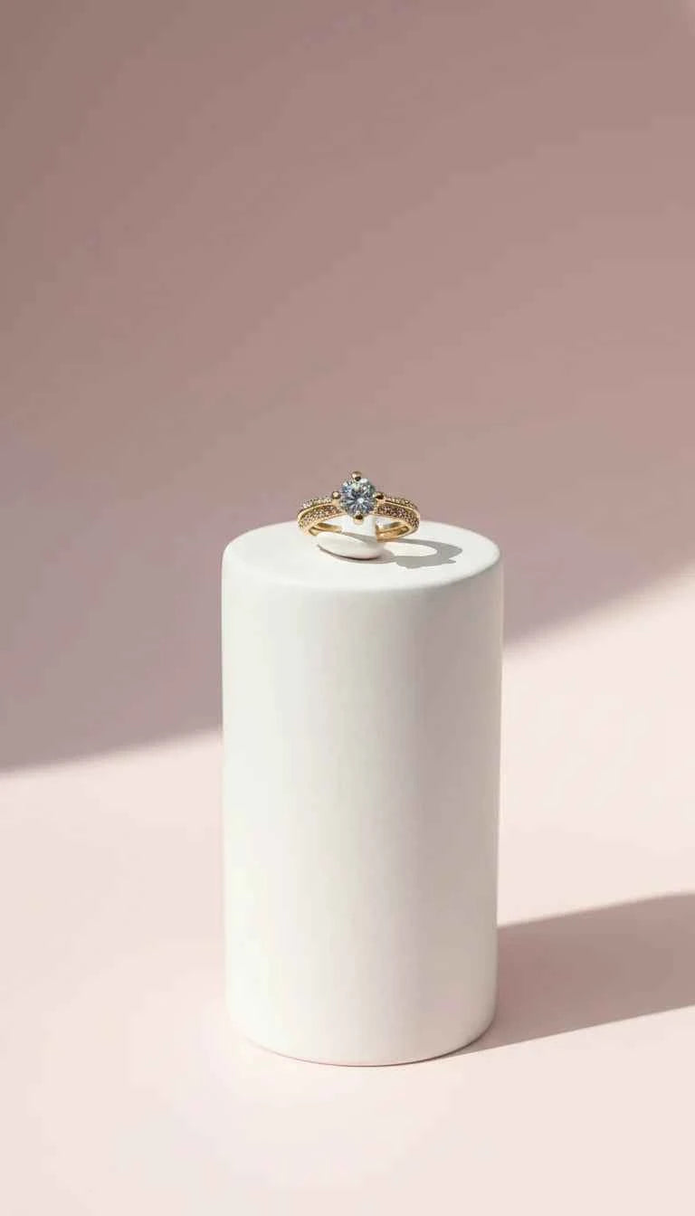 Gold Petite Solitaire Crystal Ring Gold Box set of 12