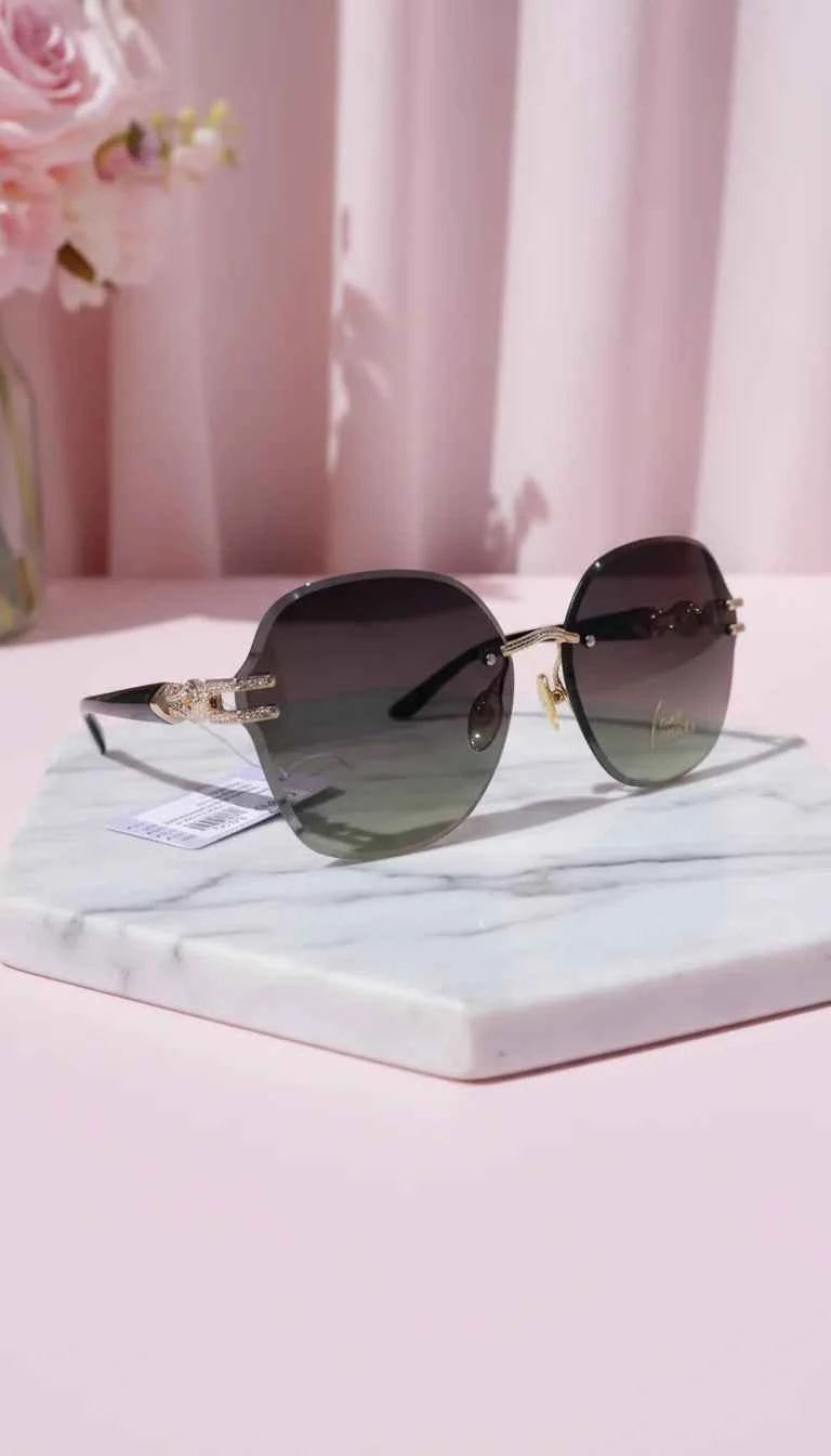 Rimless Round Lens Sunglasses Box of 12