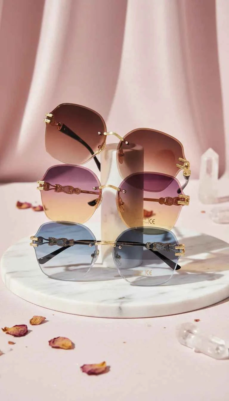 Round Lens Gradient Sunglasses Box of 12