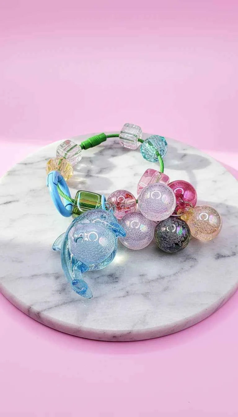 Dolphin Bubble Keyring, Phone Charm & Bag Accessory