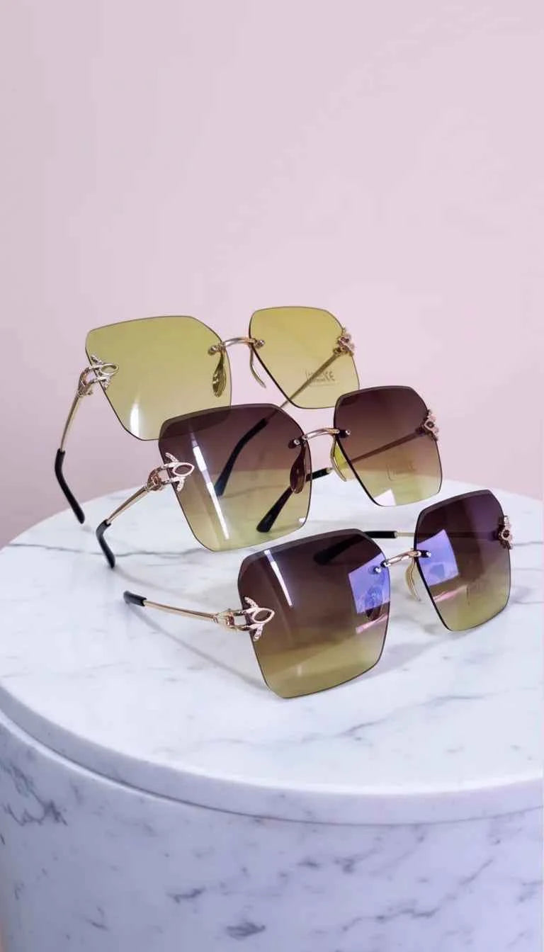 Rimless Gradient Sunglasses Box of 12