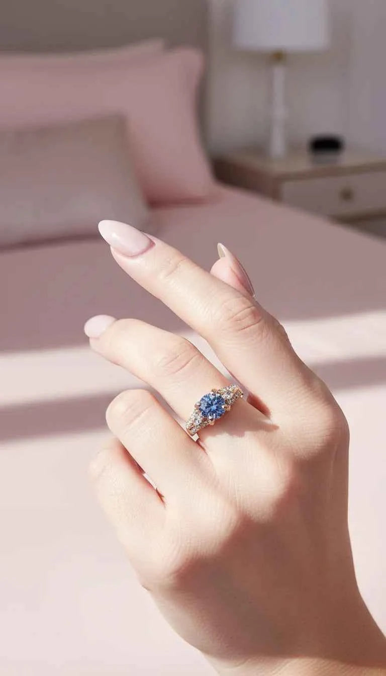 Box Set Of 12 Gold Crystal Rings